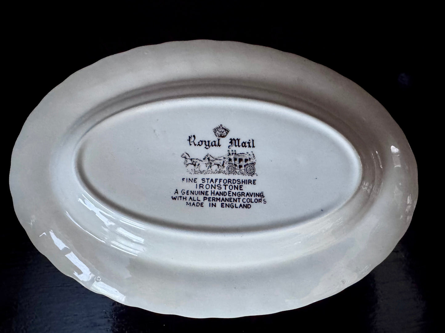 Royal Mail Staffordshire England Ironstone Gravy Boat Platter