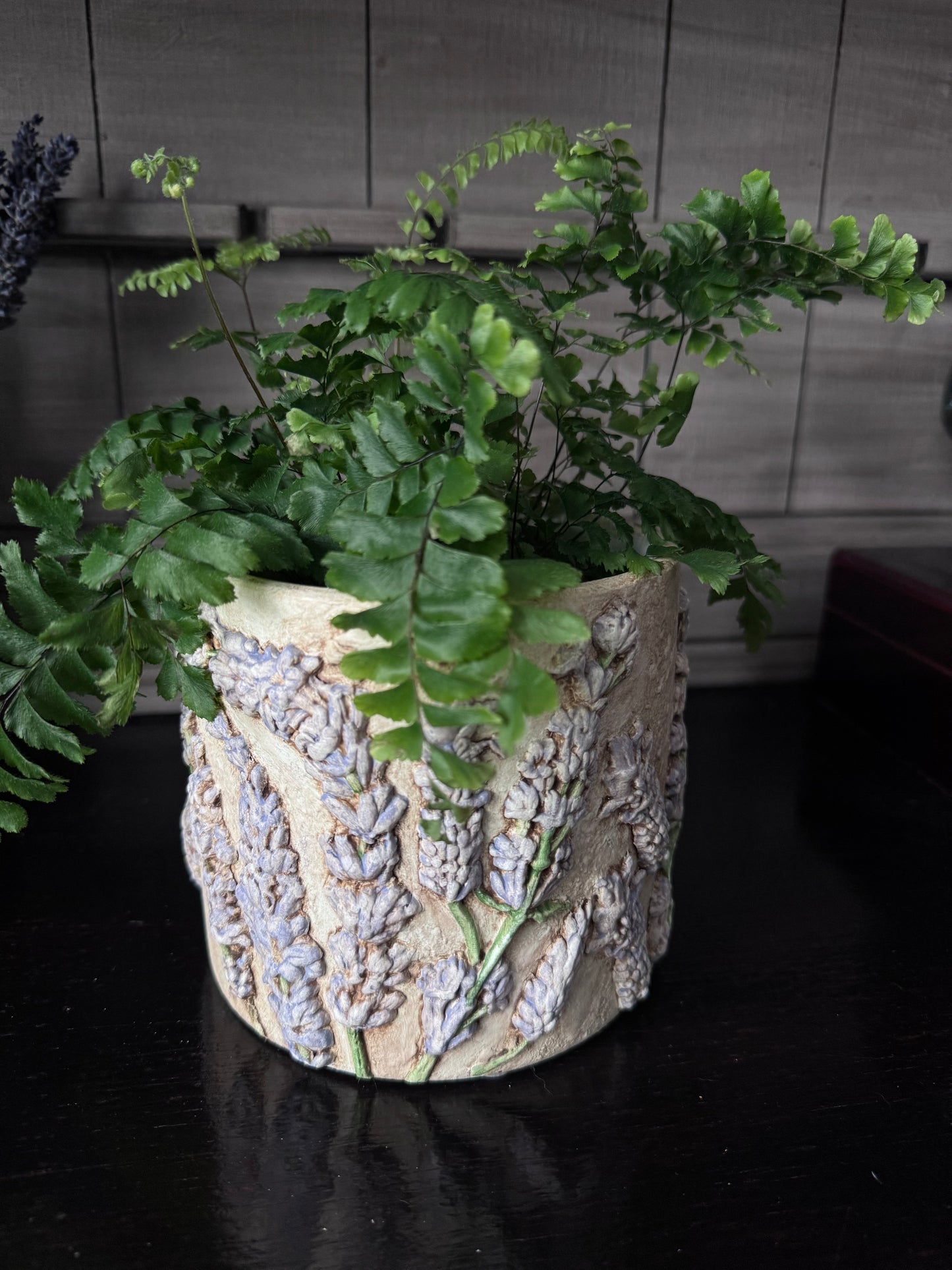 Hand Painted Round Lavender Planters