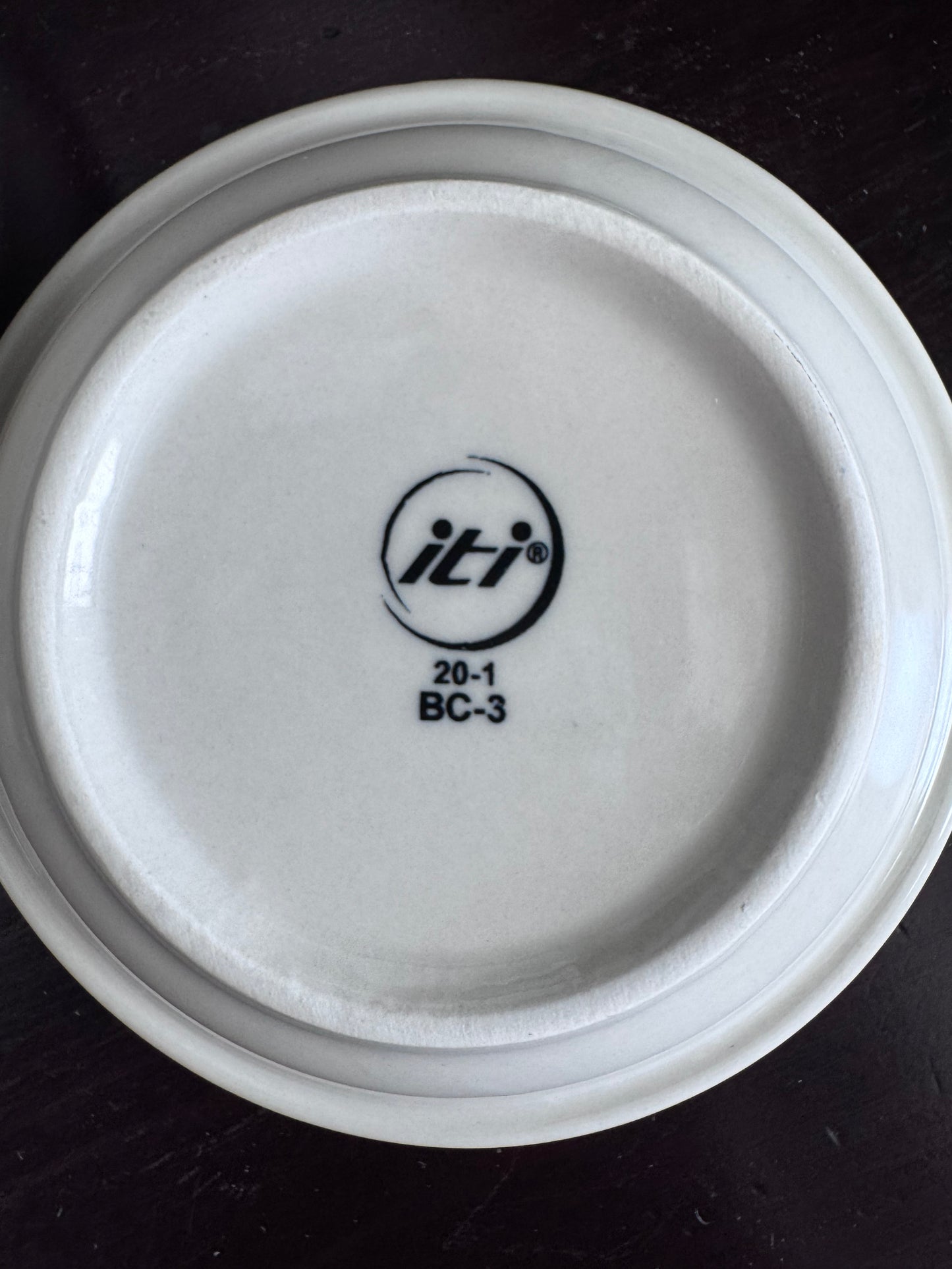 Chunky White Ironstone Butter Pat