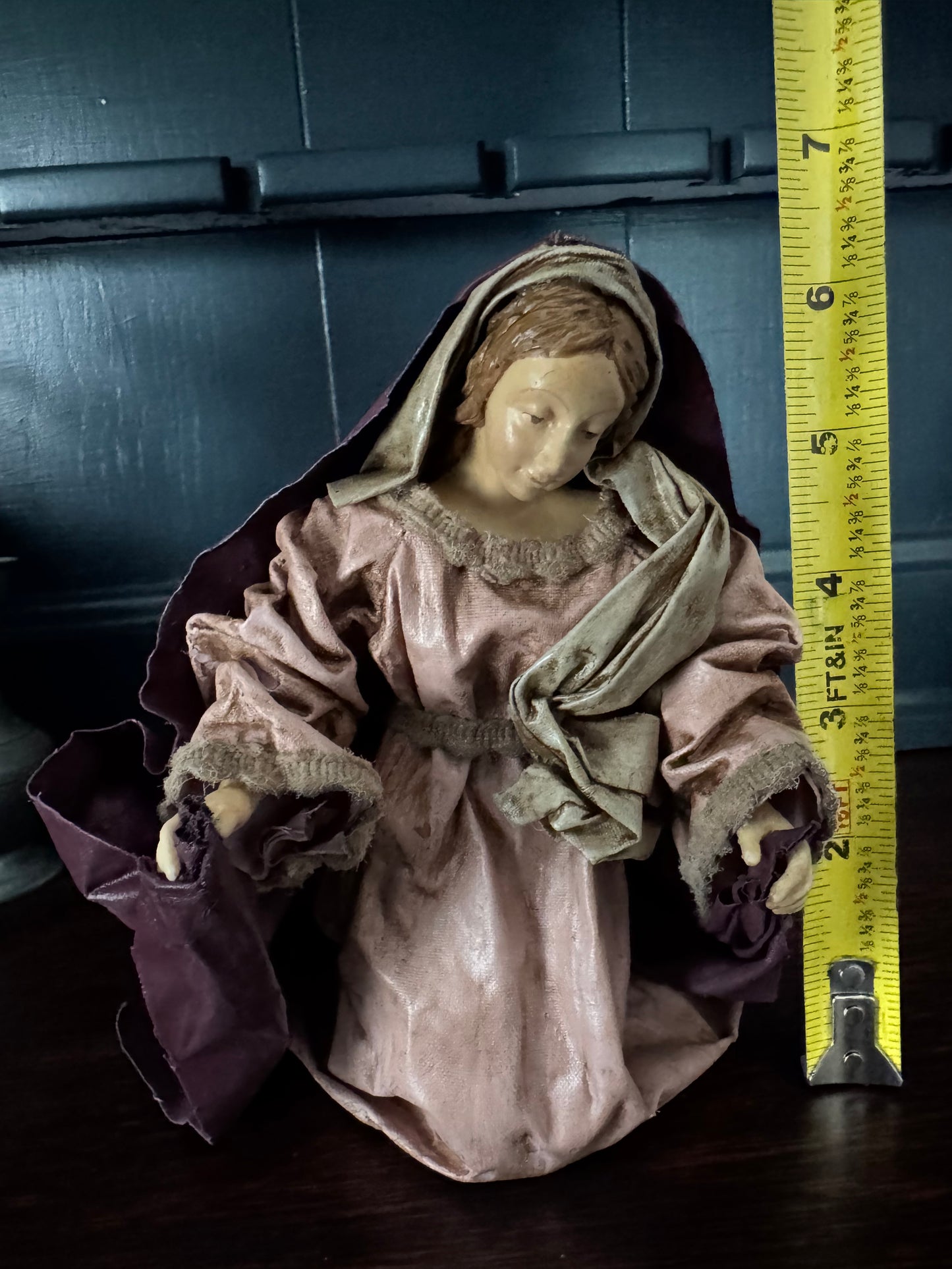 Hand Painted Romantic Madonna Figure