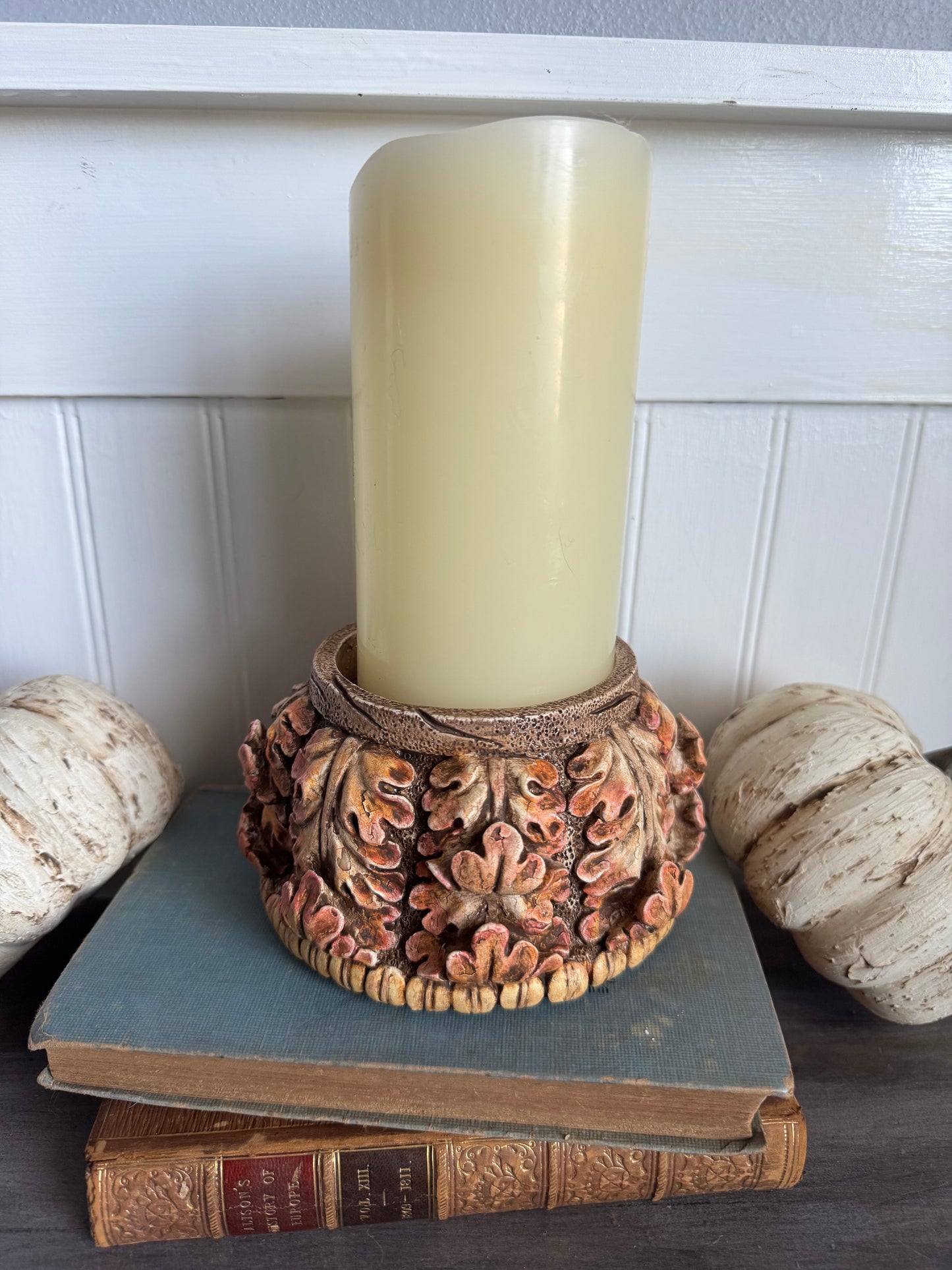 Fall Leaves Pillar / Candle Holder