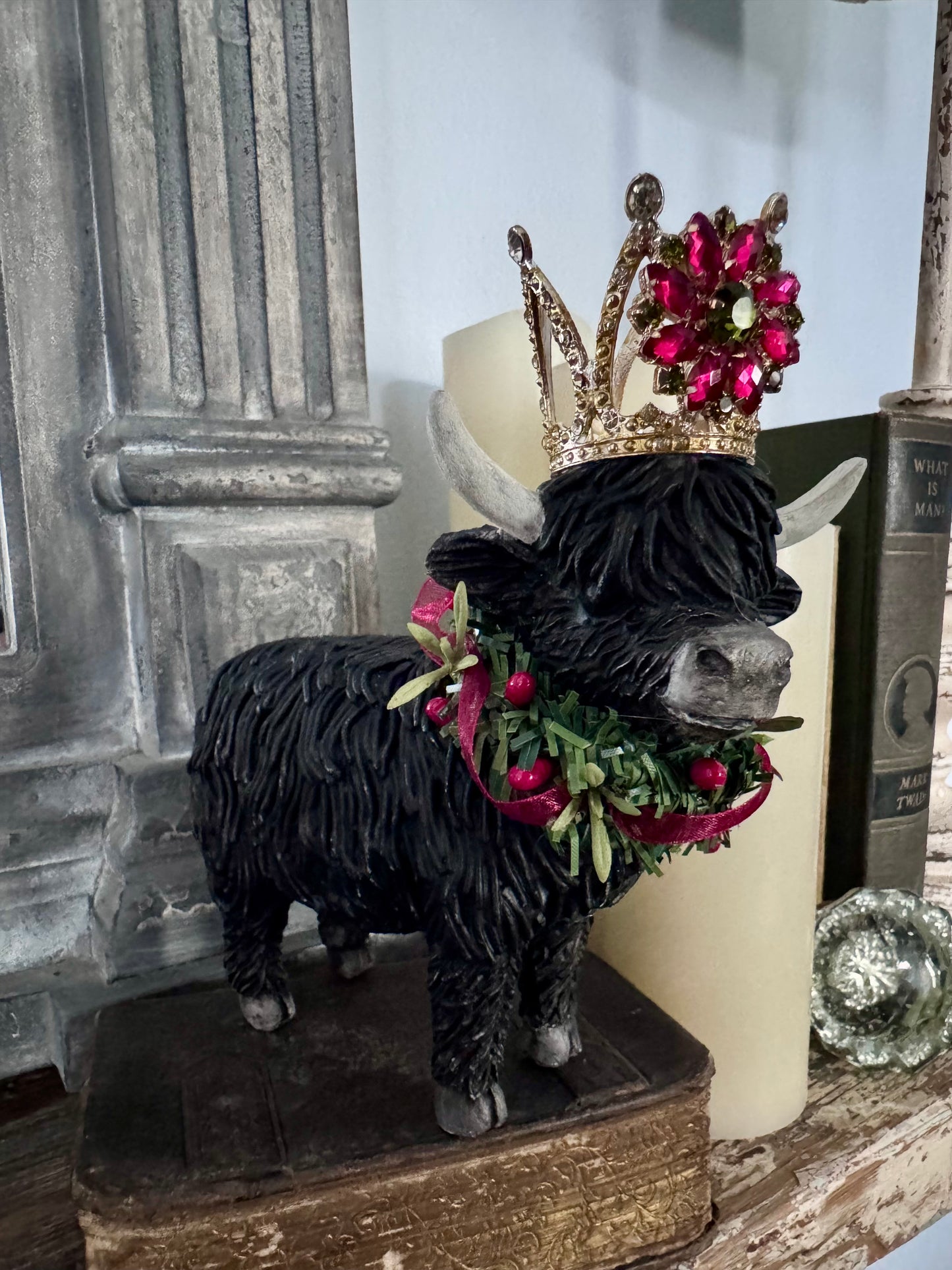 Highland Christmas Cow