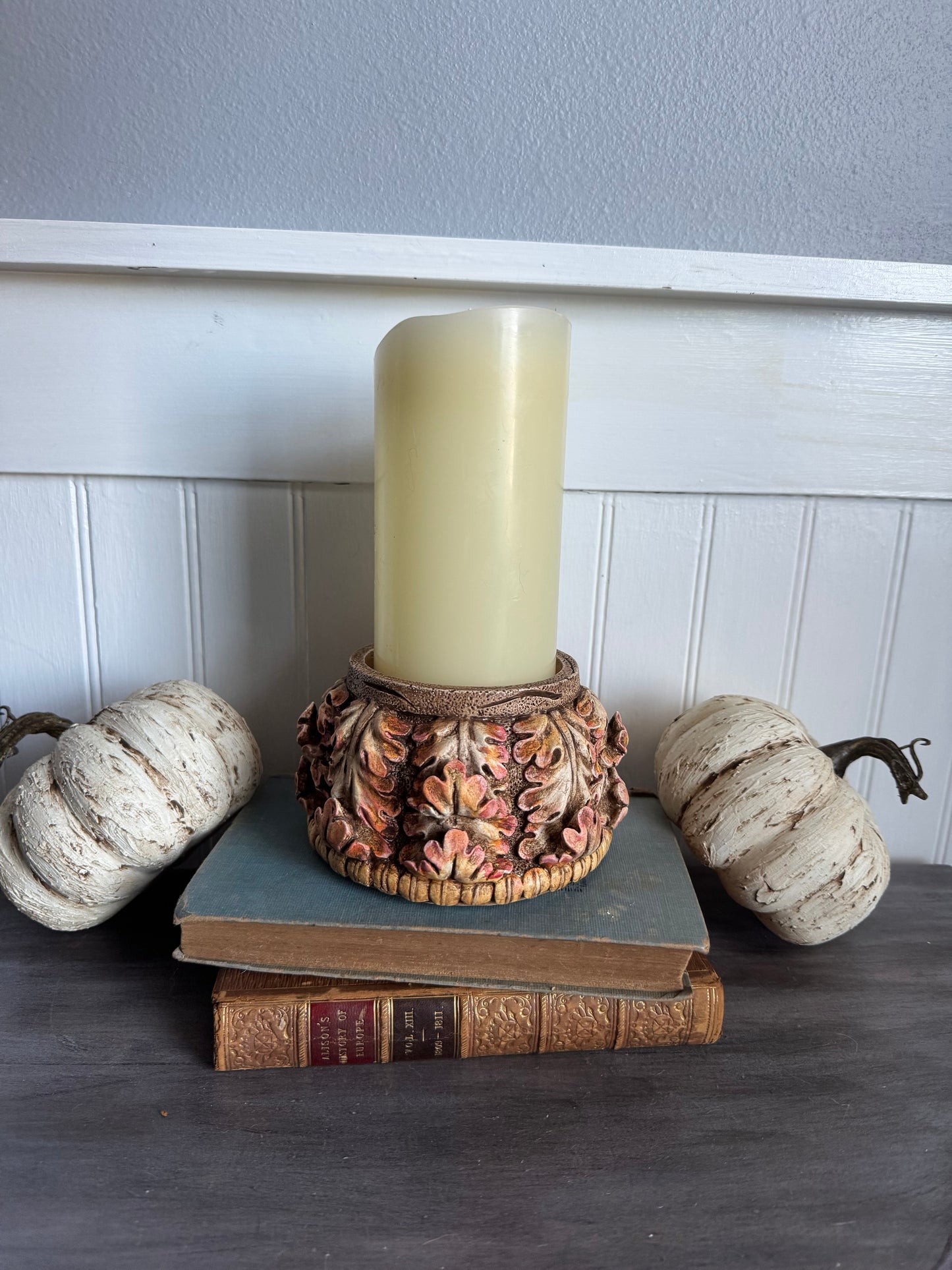 Fall Leaves Pillar / Candle Holder