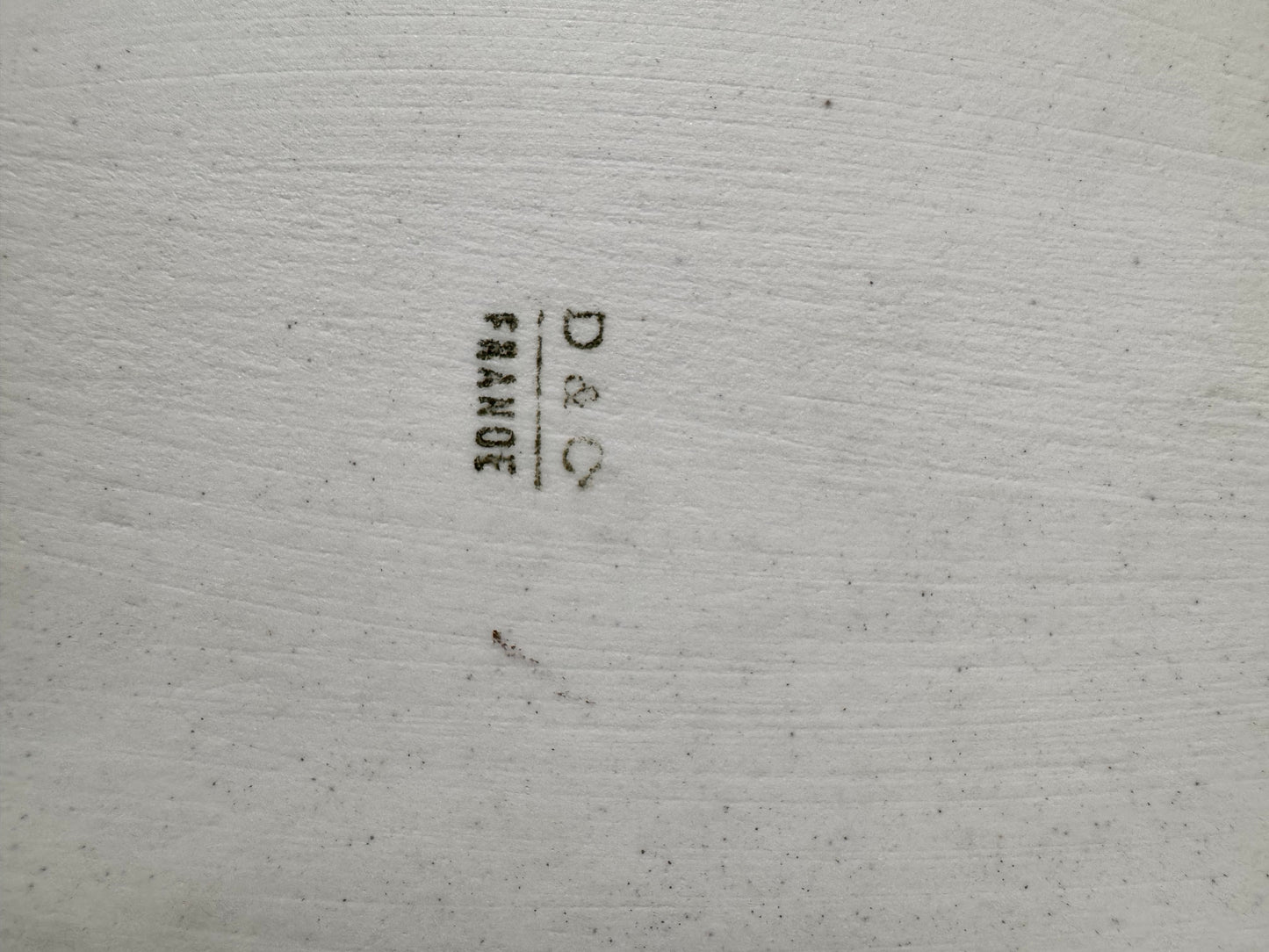 D&C France hand-painted porcelain rose tray with beaded rim