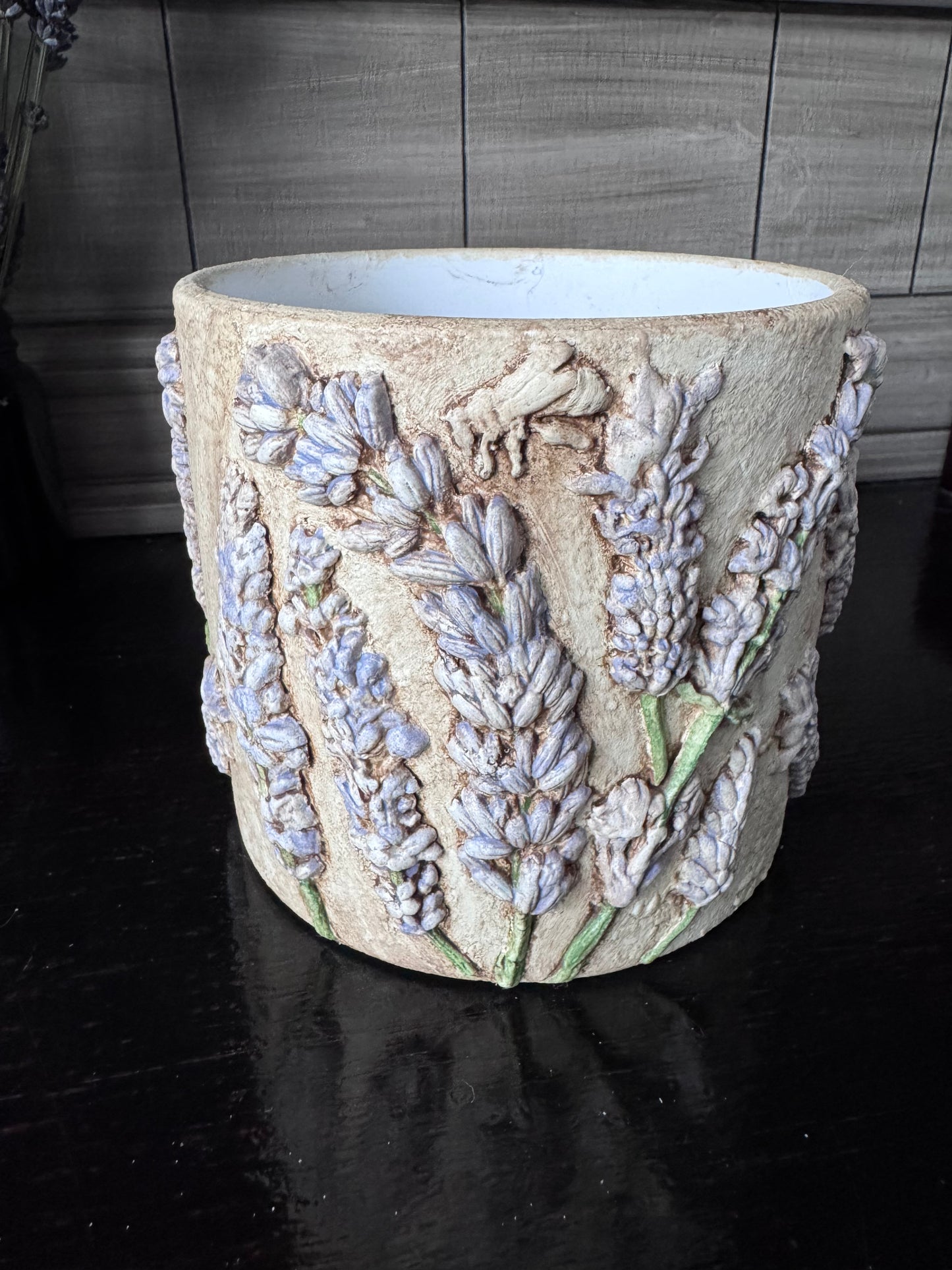 Hand Painted Round Lavender Planters