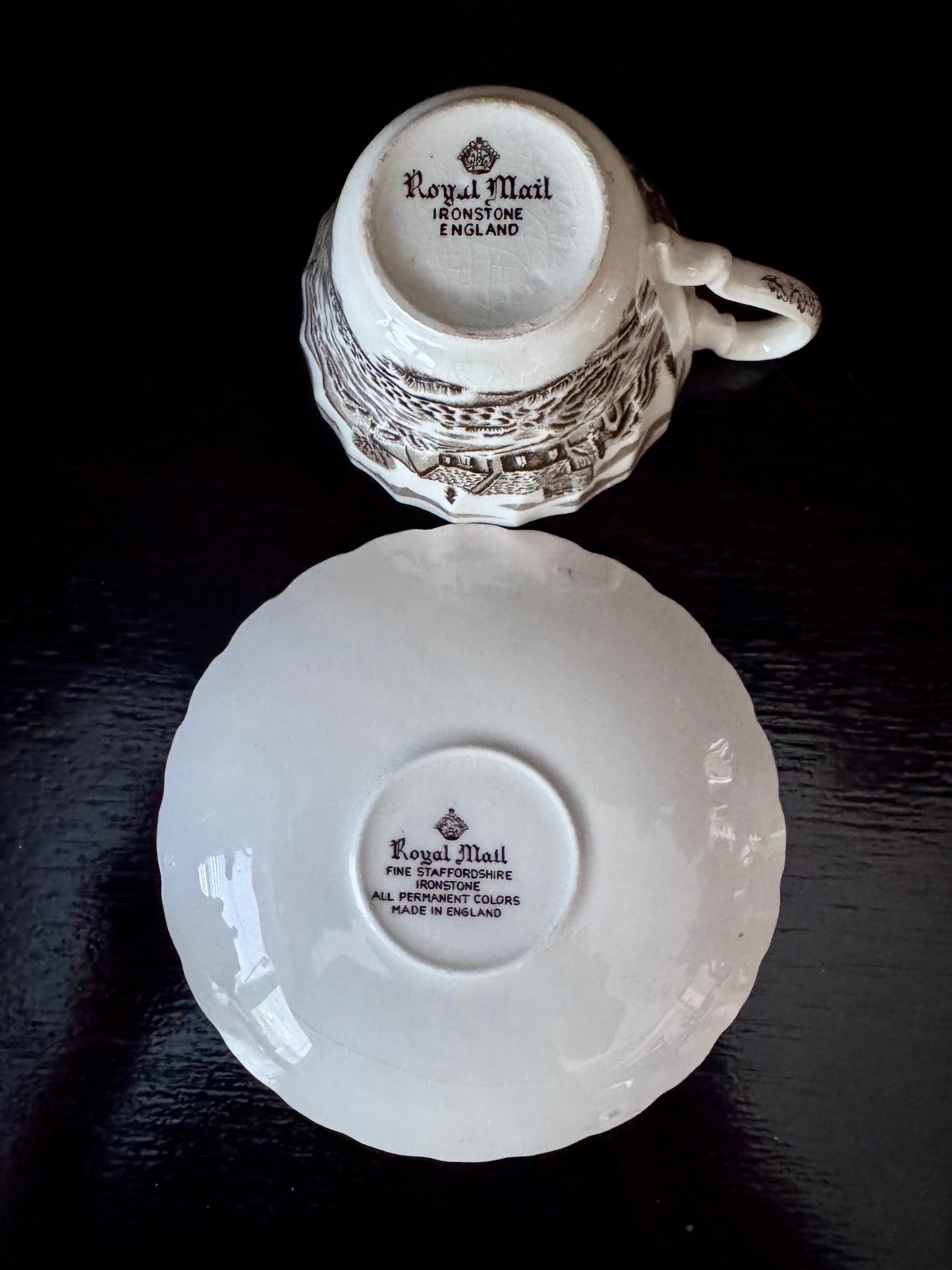 Royal Mail Staffordshire England Ironstone Cup and Saucer