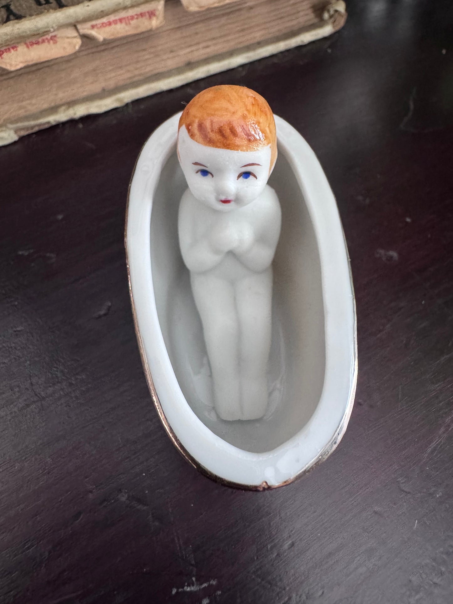 Bisque Porcelain Baby and Tub