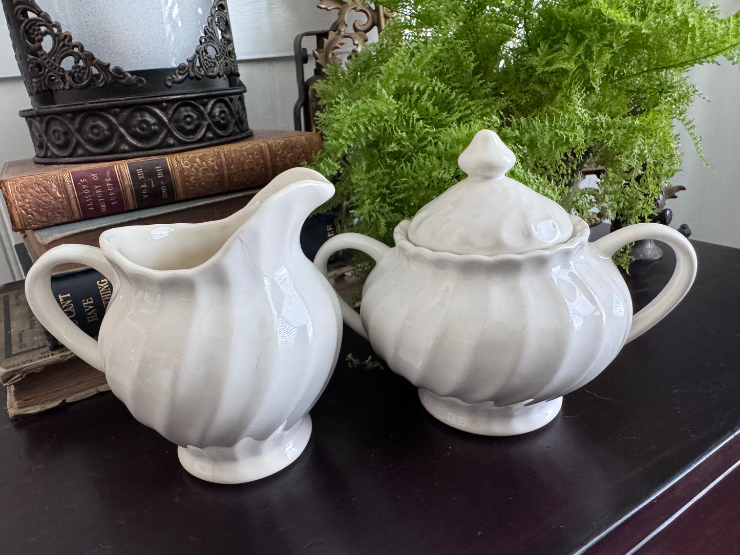 White Sugar and Creamer