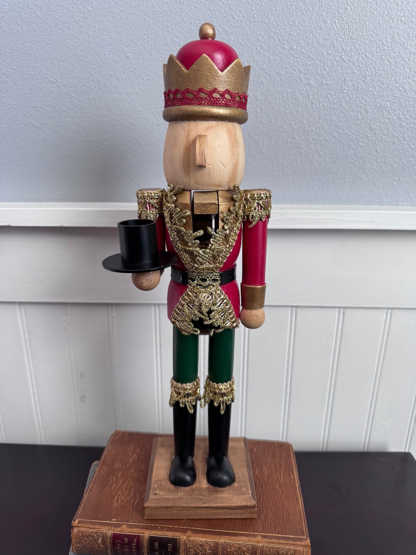 Hand Painted Nutcracker Candle Holder