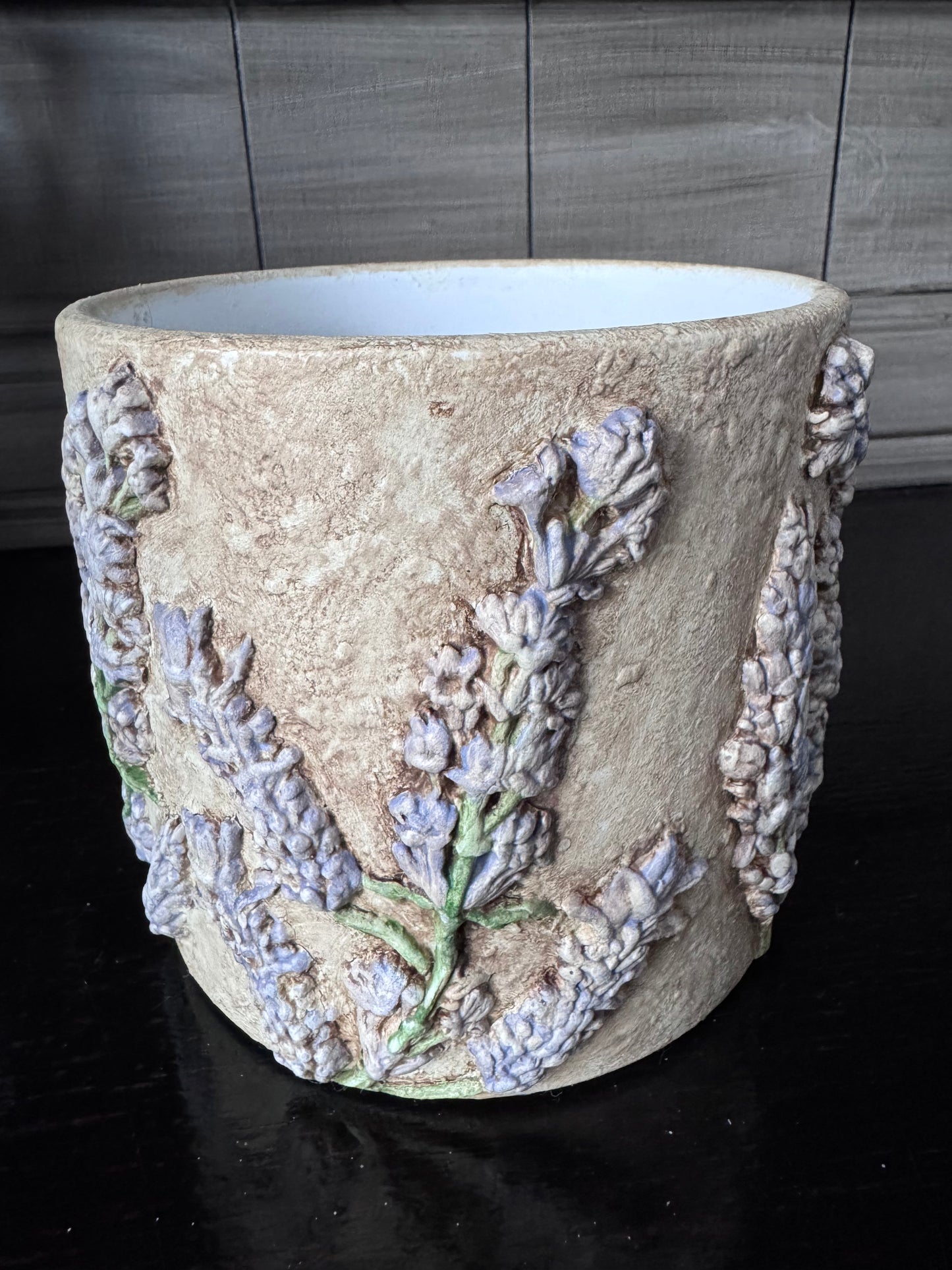 Hand Painted Round Lavender Planters