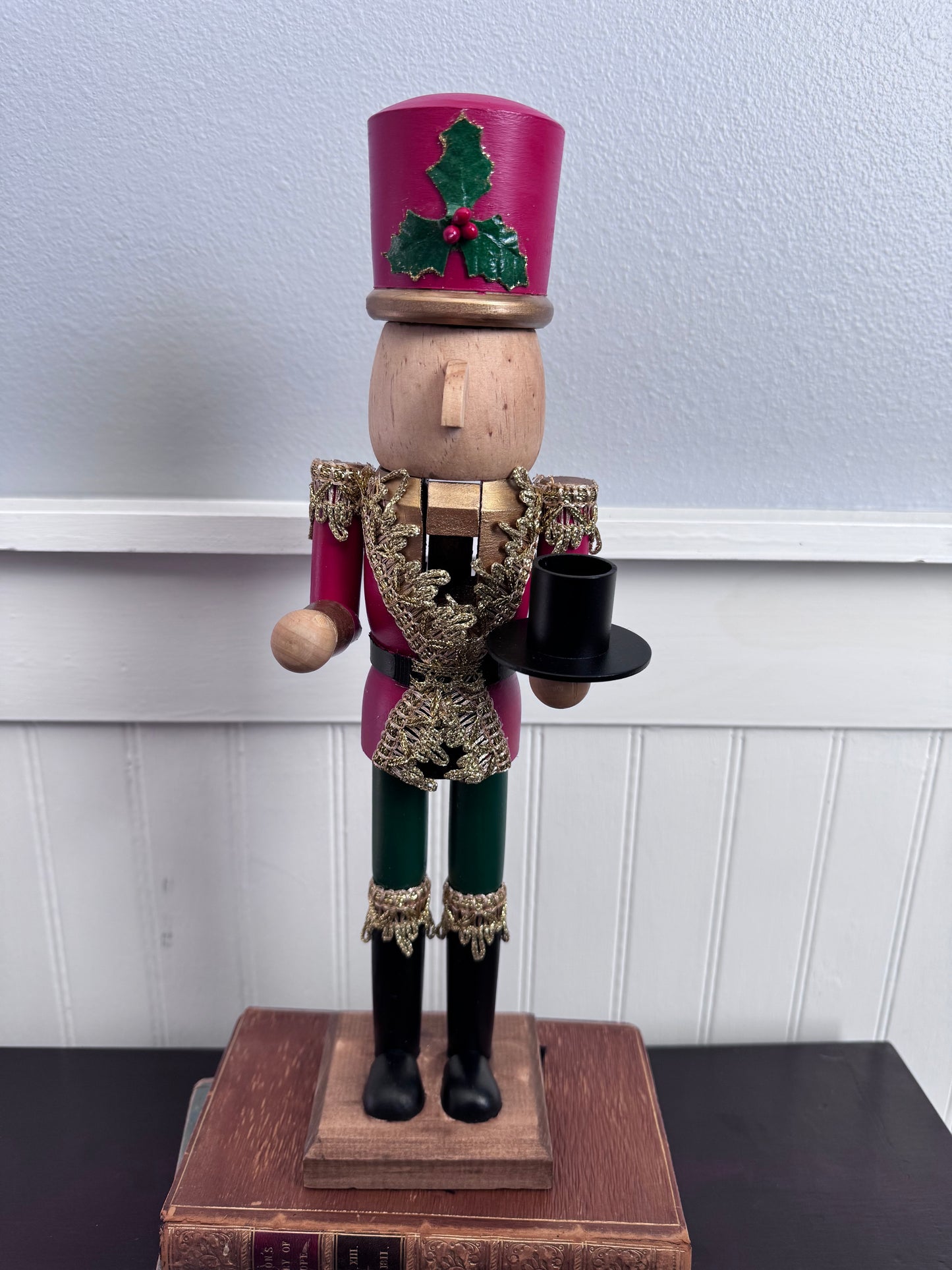 Hand Painted Nutcracker Candle Holder