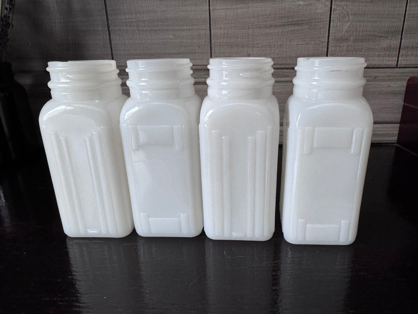 Milk Glass Spice Jars (Set of 4)