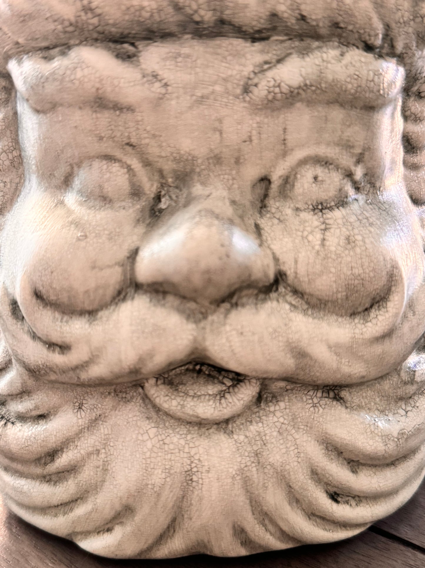 Hand Painted Santa Crock