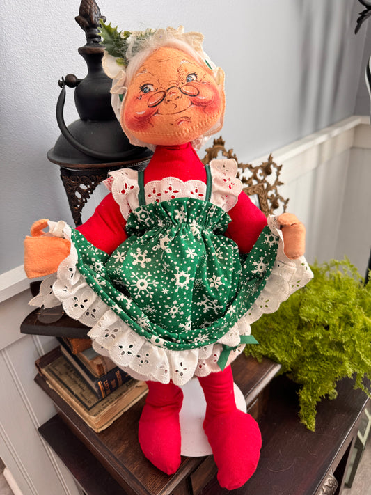 Vintage Large Annalee "Mrs. Claus" Christmas Doll