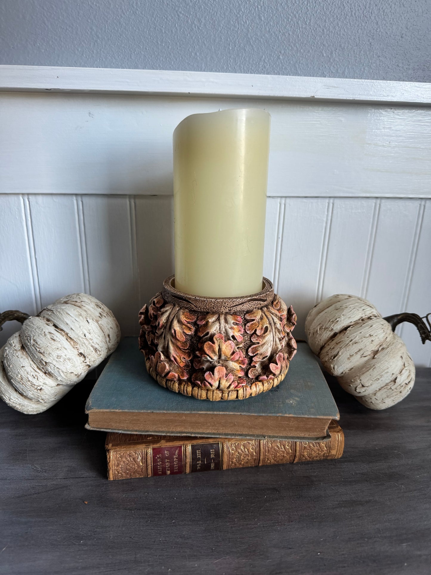 Fall Leaves Pillar / Candle Holder