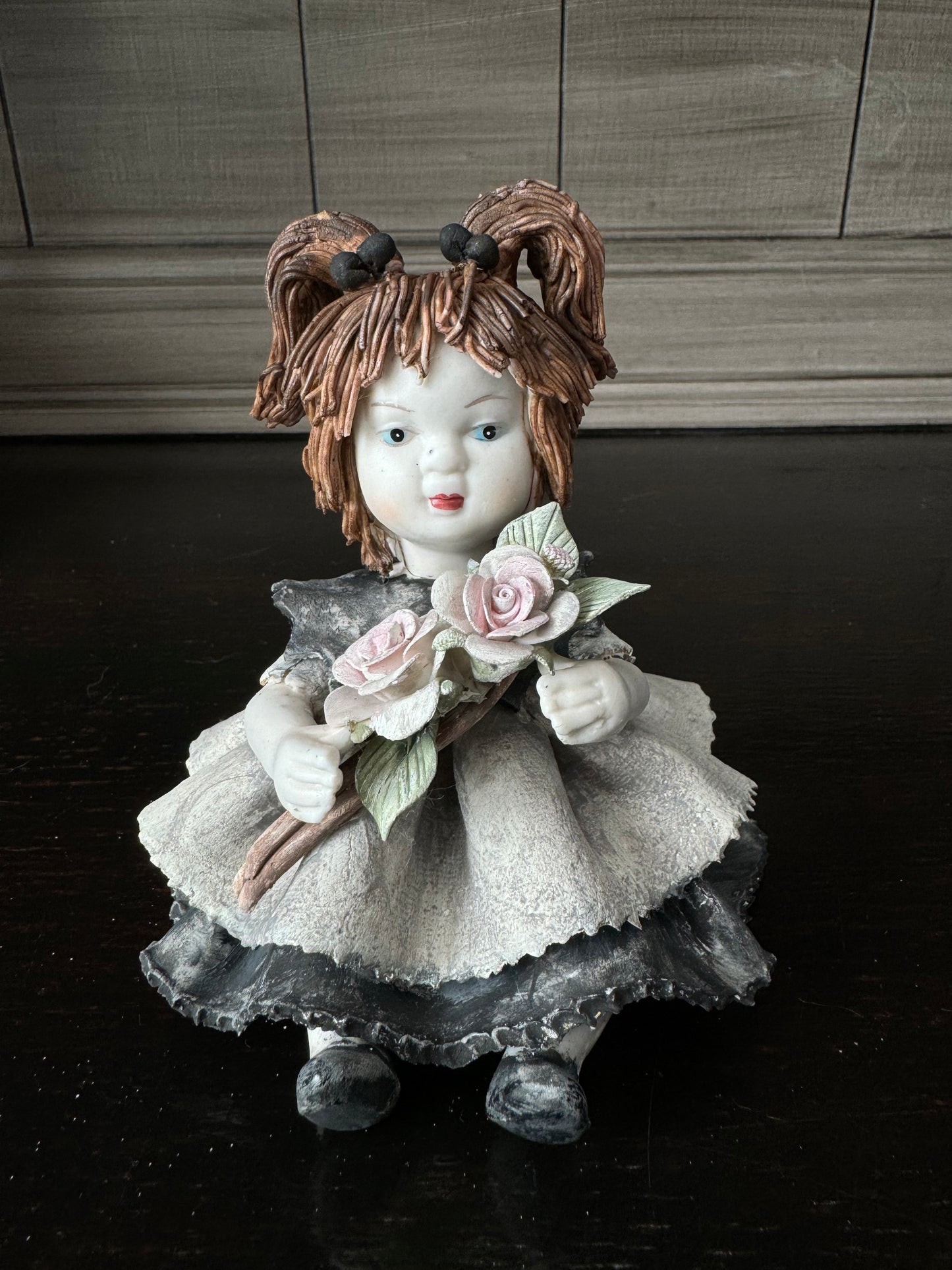 Ceramic Girl w/ Flowers