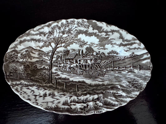Royal Mail Staffordshire  England Ironstone Gravy Boat Platter