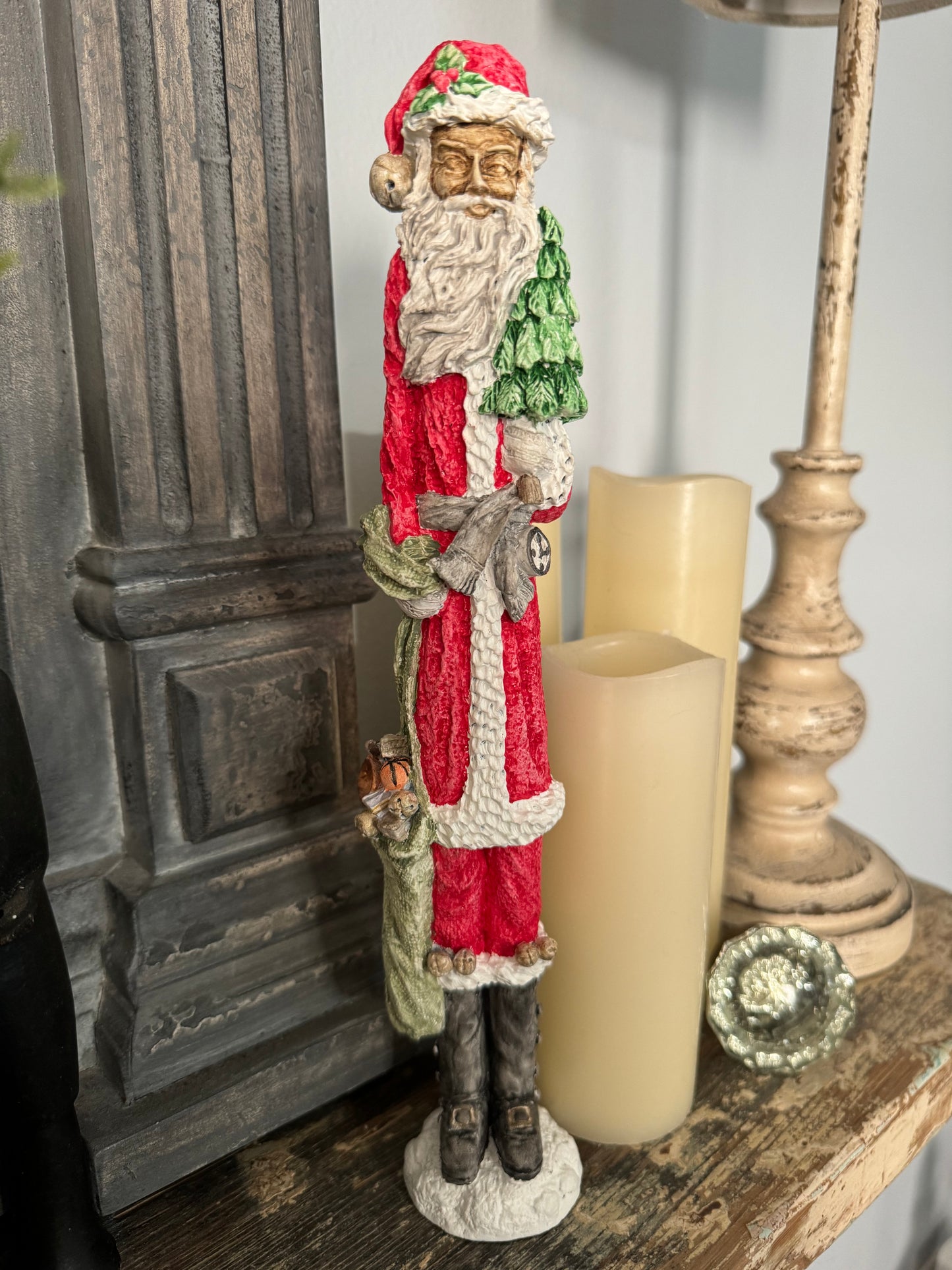 Hand painted Pencil Santa