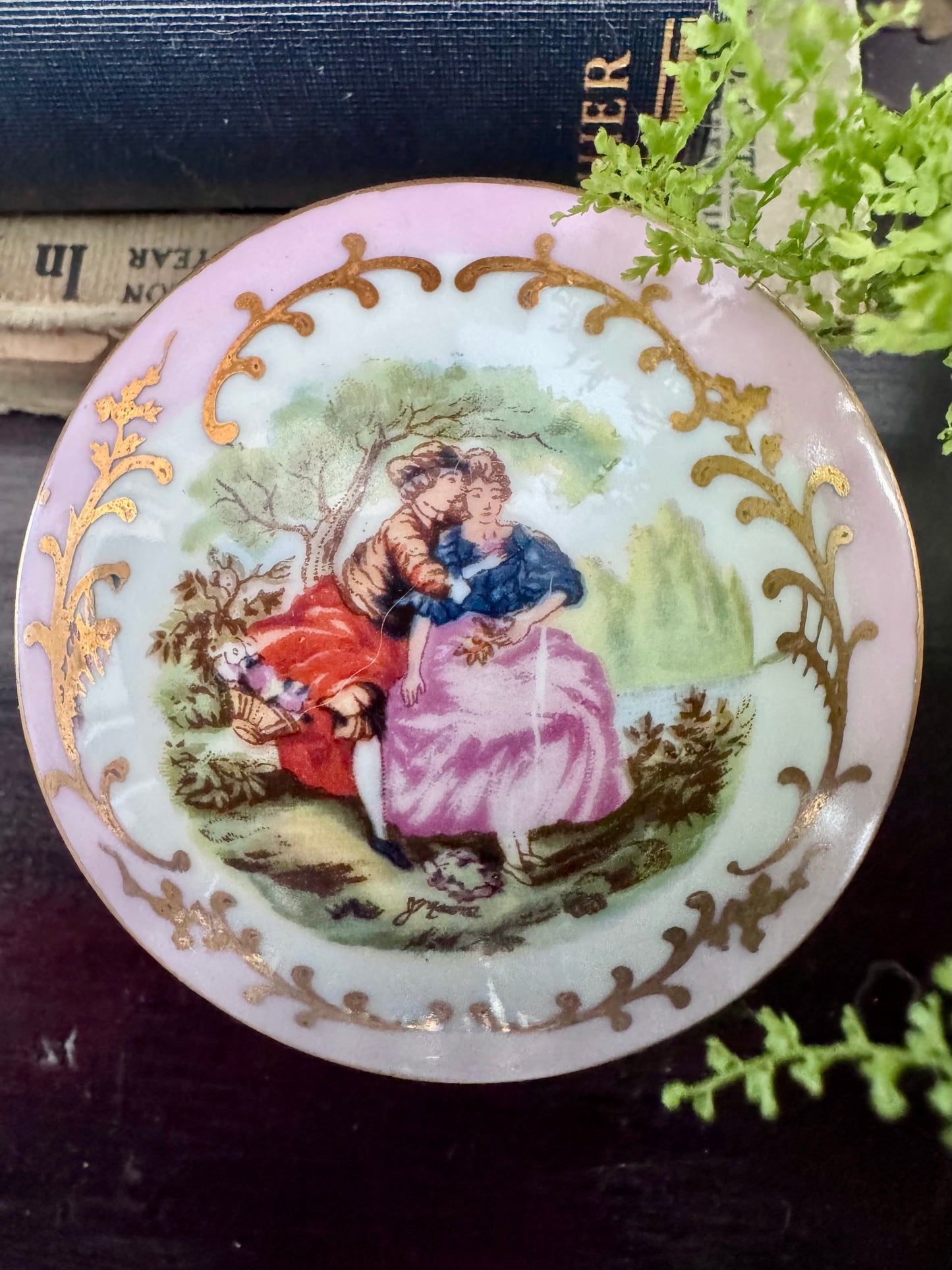 Porcelain Trinket Box with Legs