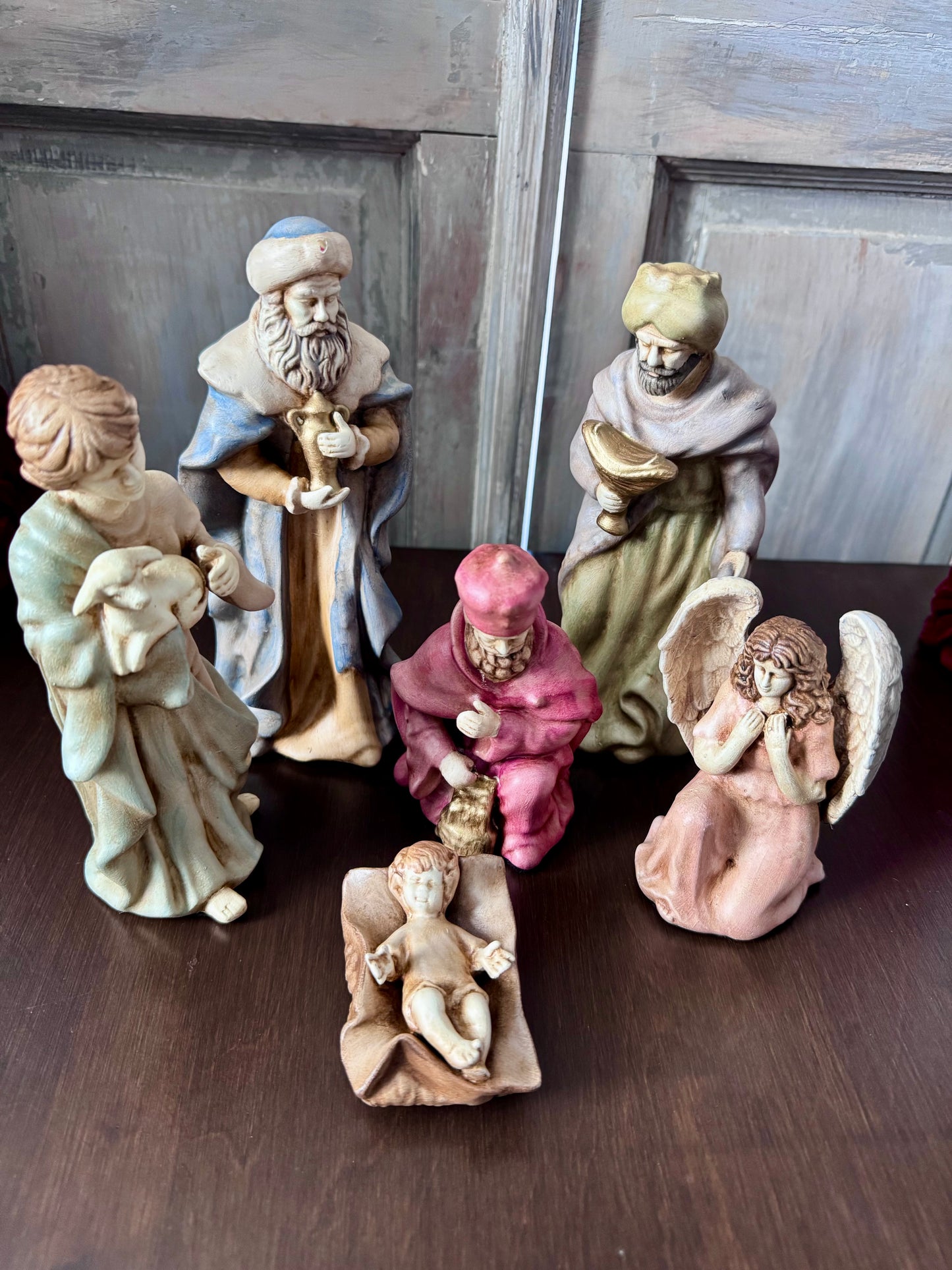 Hand Painted Nativity Set