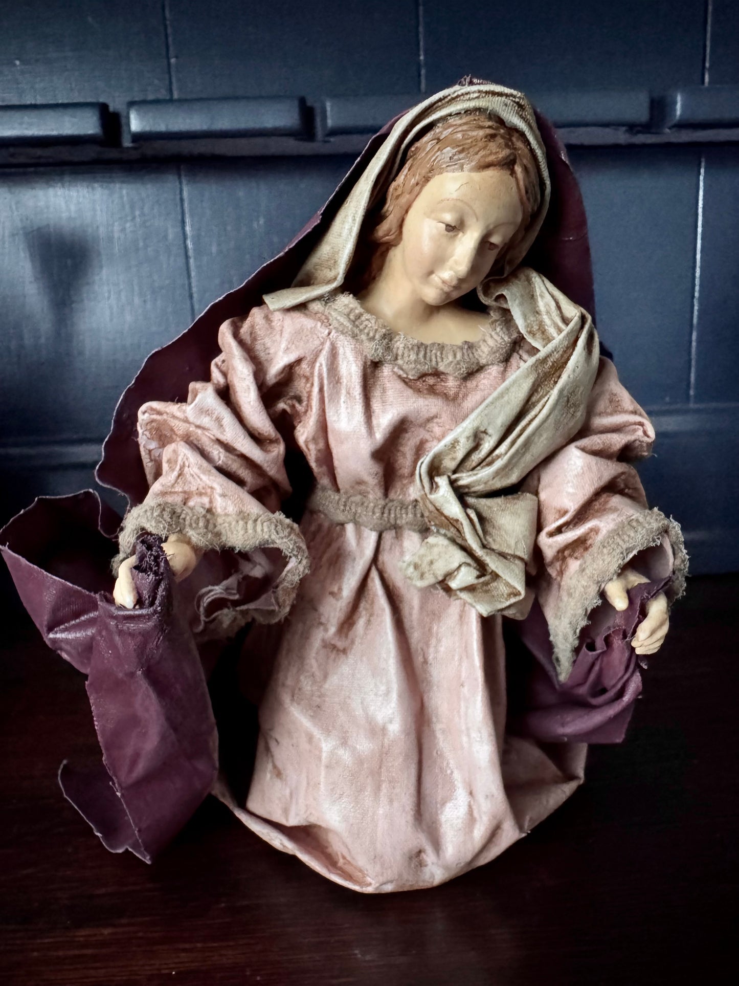 Hand Painted Romantic Madonna Figure