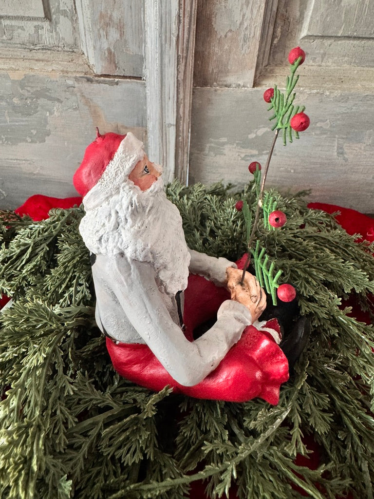 Hand-Refinished Santa Sitter