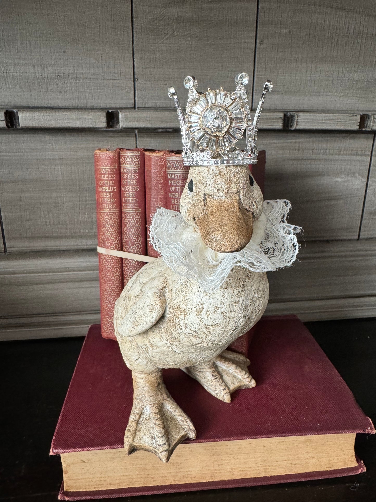 Hand Painted Ducks with Crowns