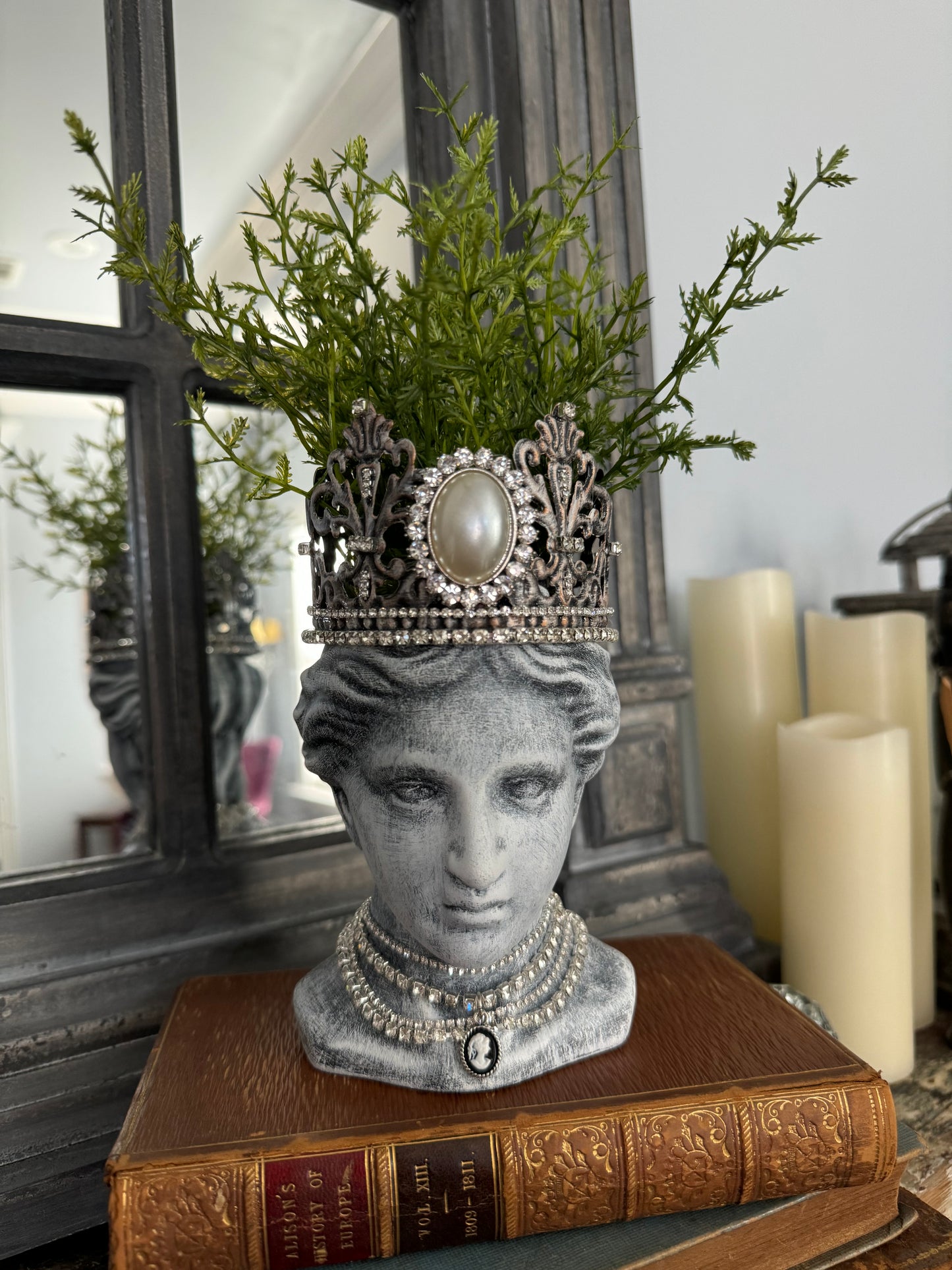 Hand Painted Bust Planter