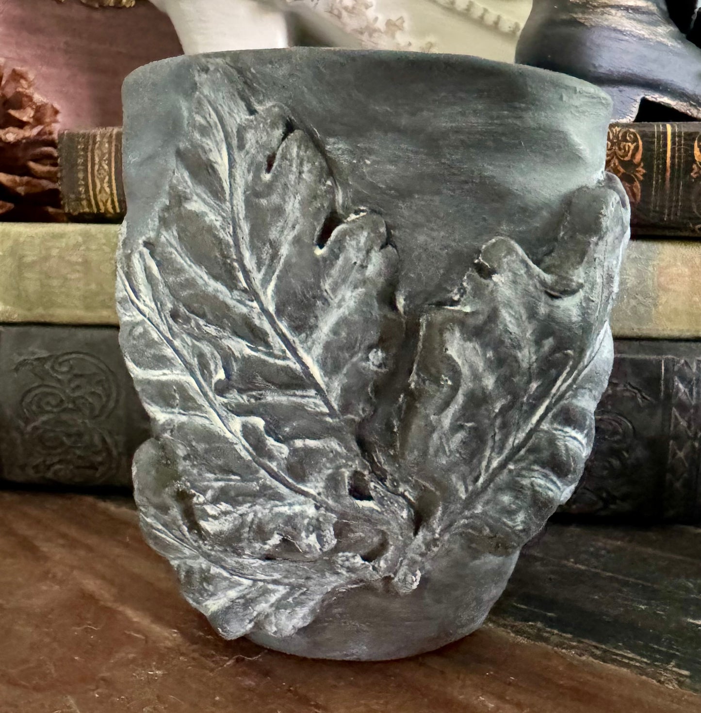 Ceramic Oak Leaf Planter