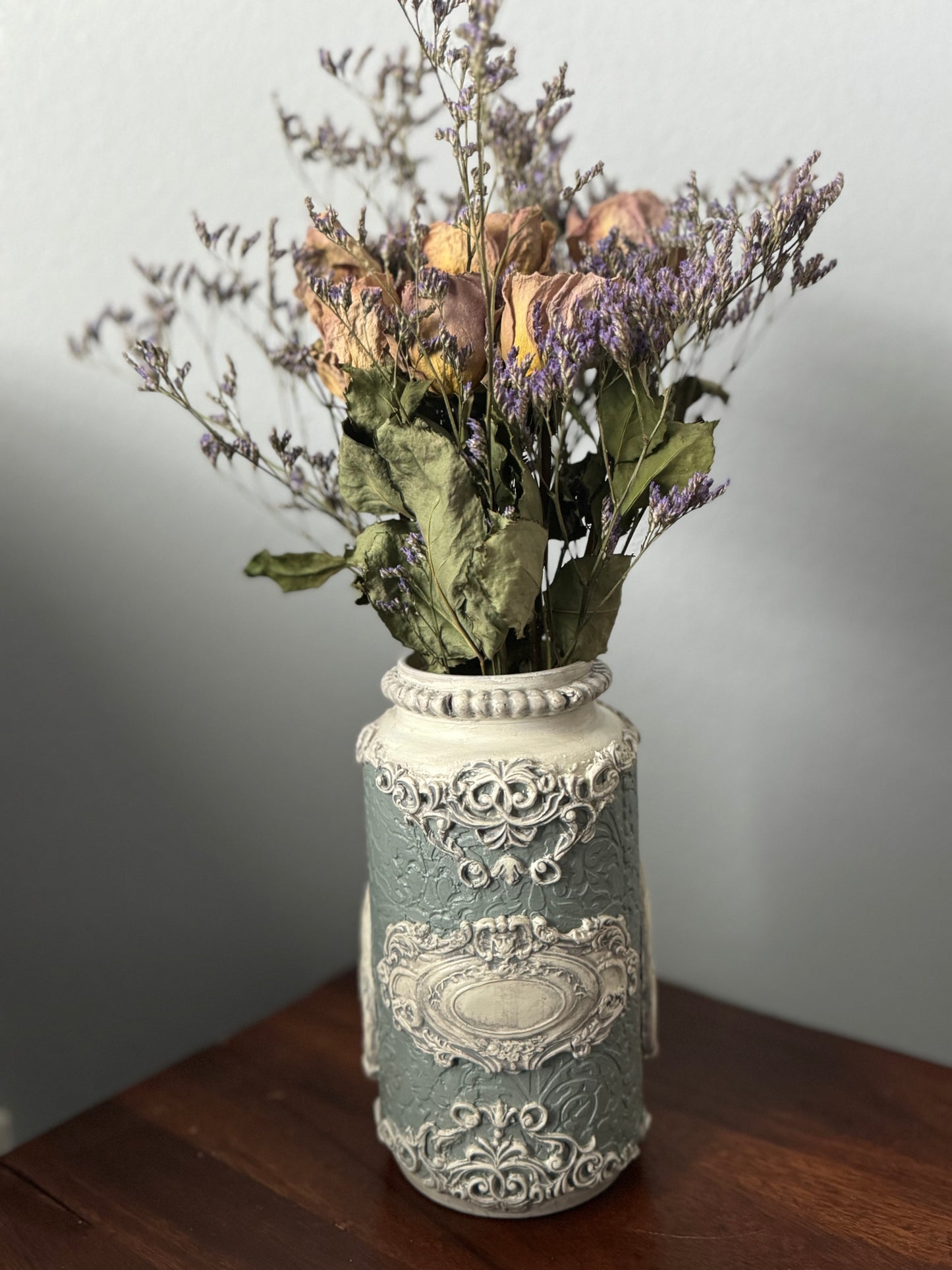 Hand Painted Glass Vase