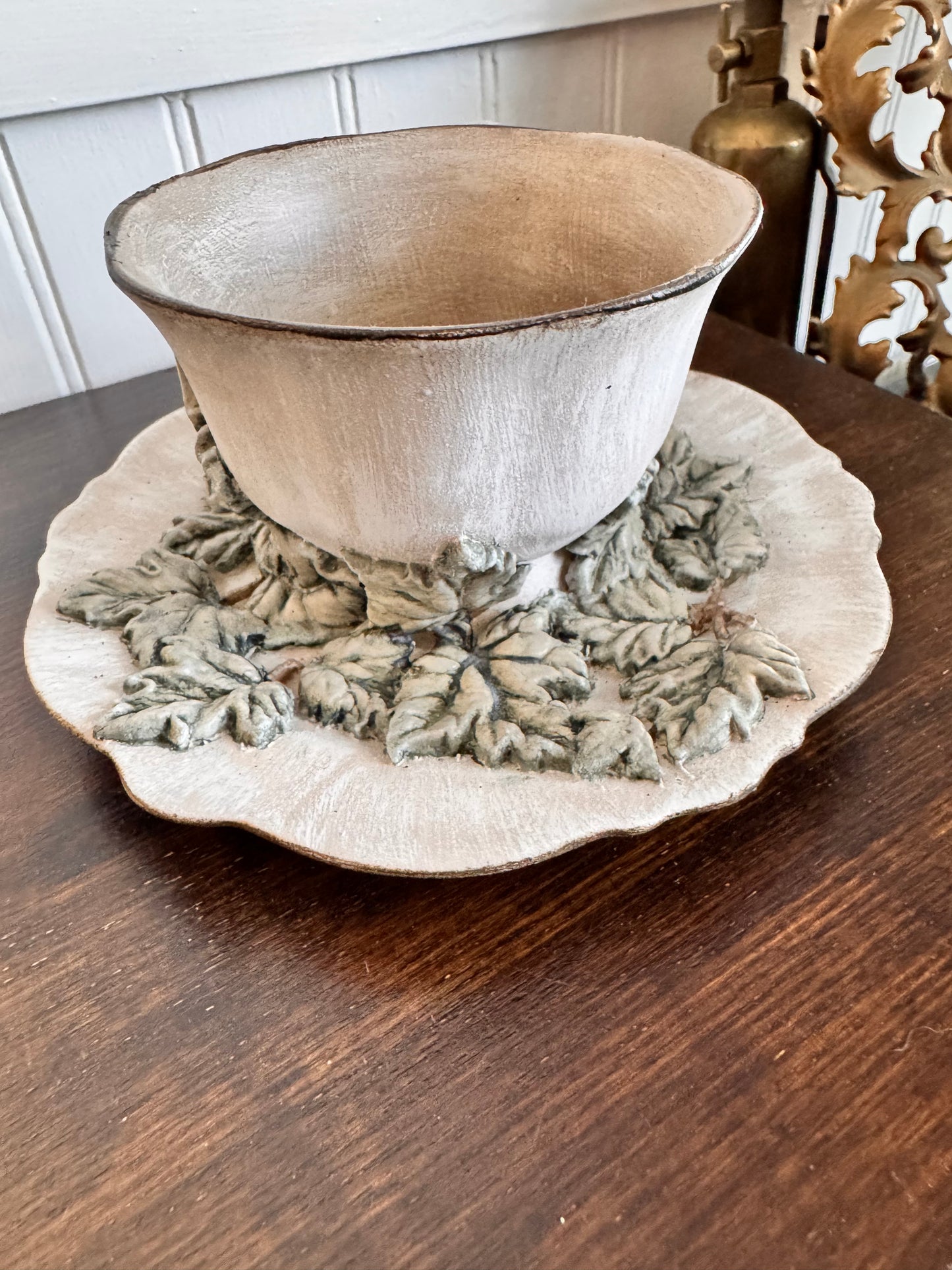 Repurposed Tea Cup and Saucer