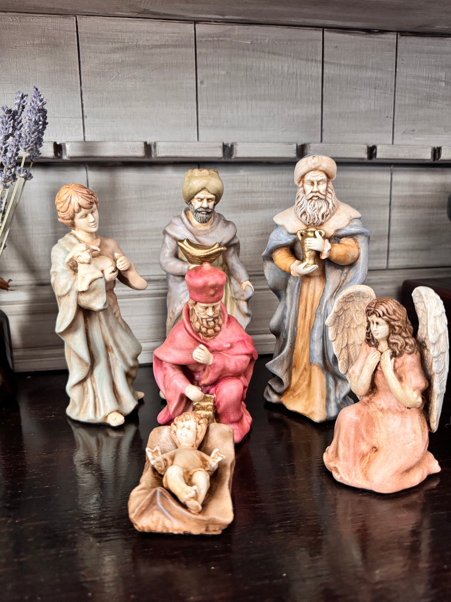 Hand Painted Nativity Set