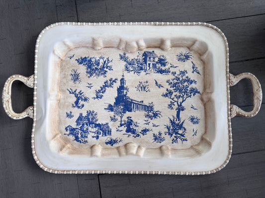 Upcycled Silver Plate Serving Tray