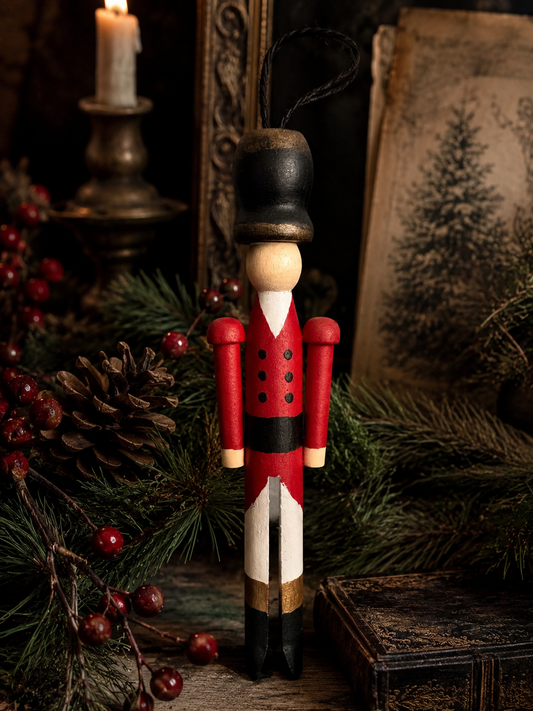 Hand Painted Wooden Soldier Ornament | Nutcracker Inspired Christmas Tree Decor