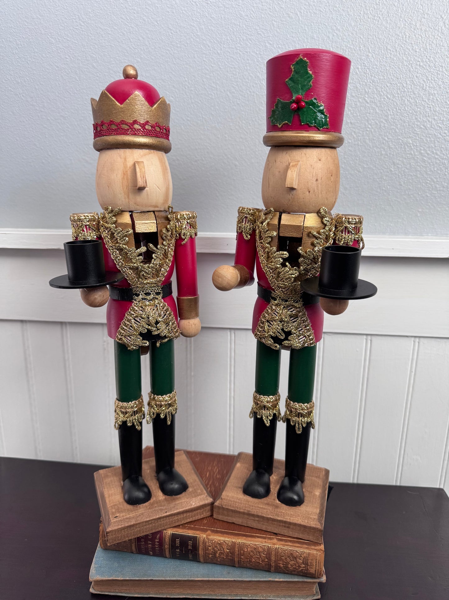 Hand Painted Nutcracker Candle Holder