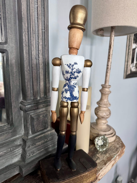 Solider Mannequin - Blue & White