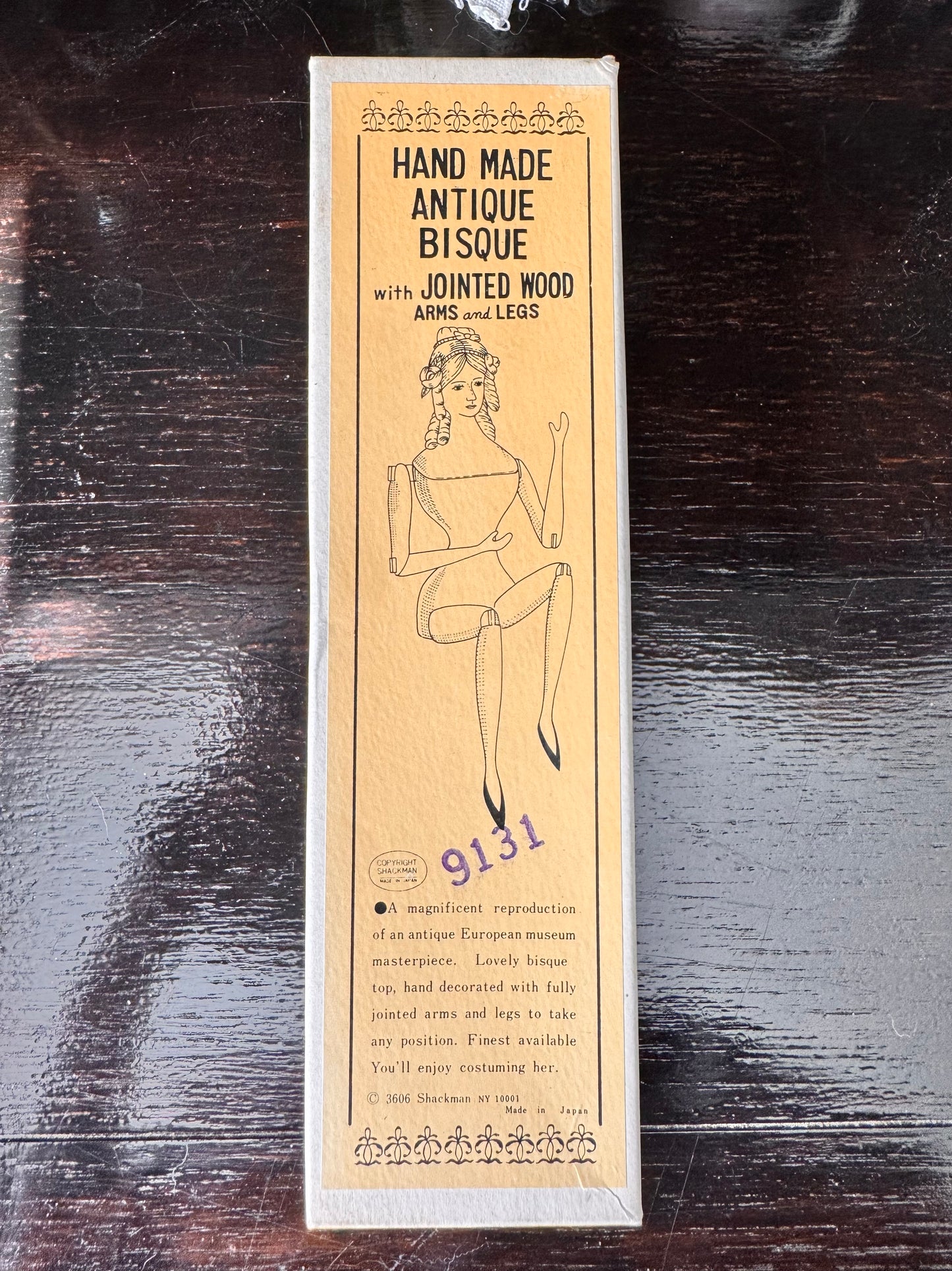 Vintage Shackman Bisque Doll with a Wooden Body