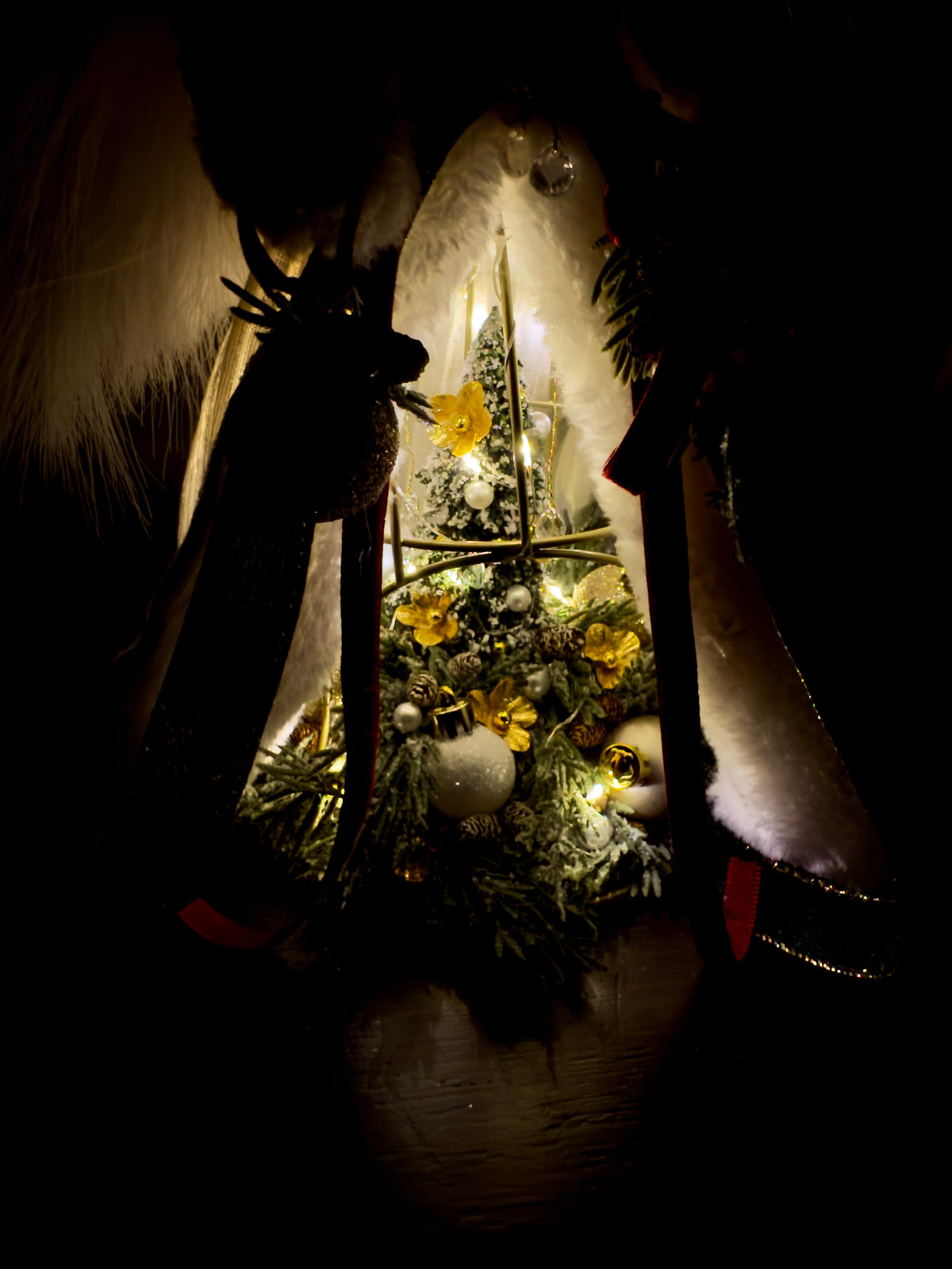 Illuminated Christmas Angel with Hidden Winter Wonderland | One-of-a-Kind Holiday Decor