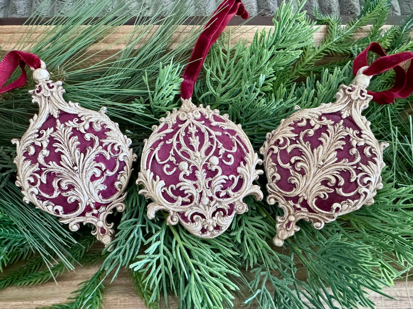 French Style Christmas Ornaments (5 color options available)