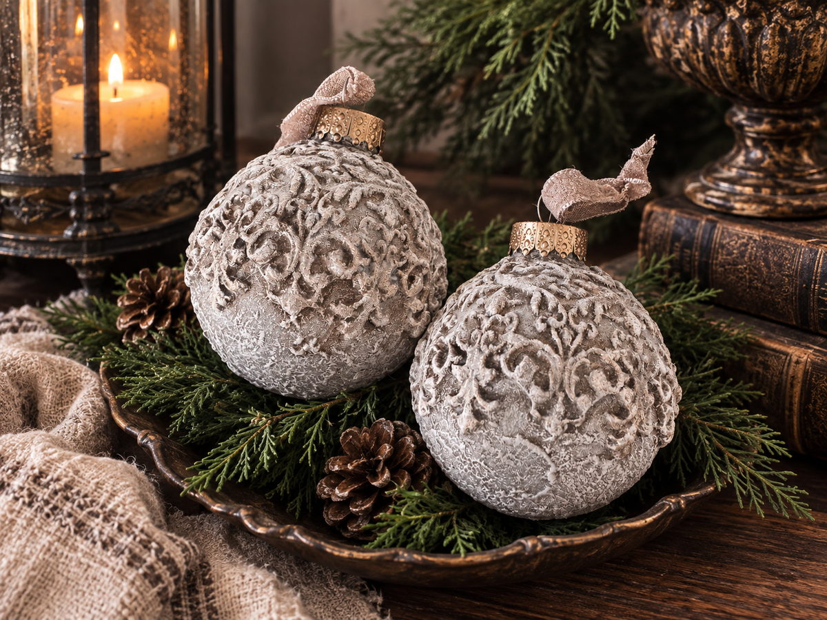 Old World Handmade Glass Christmas Ornament