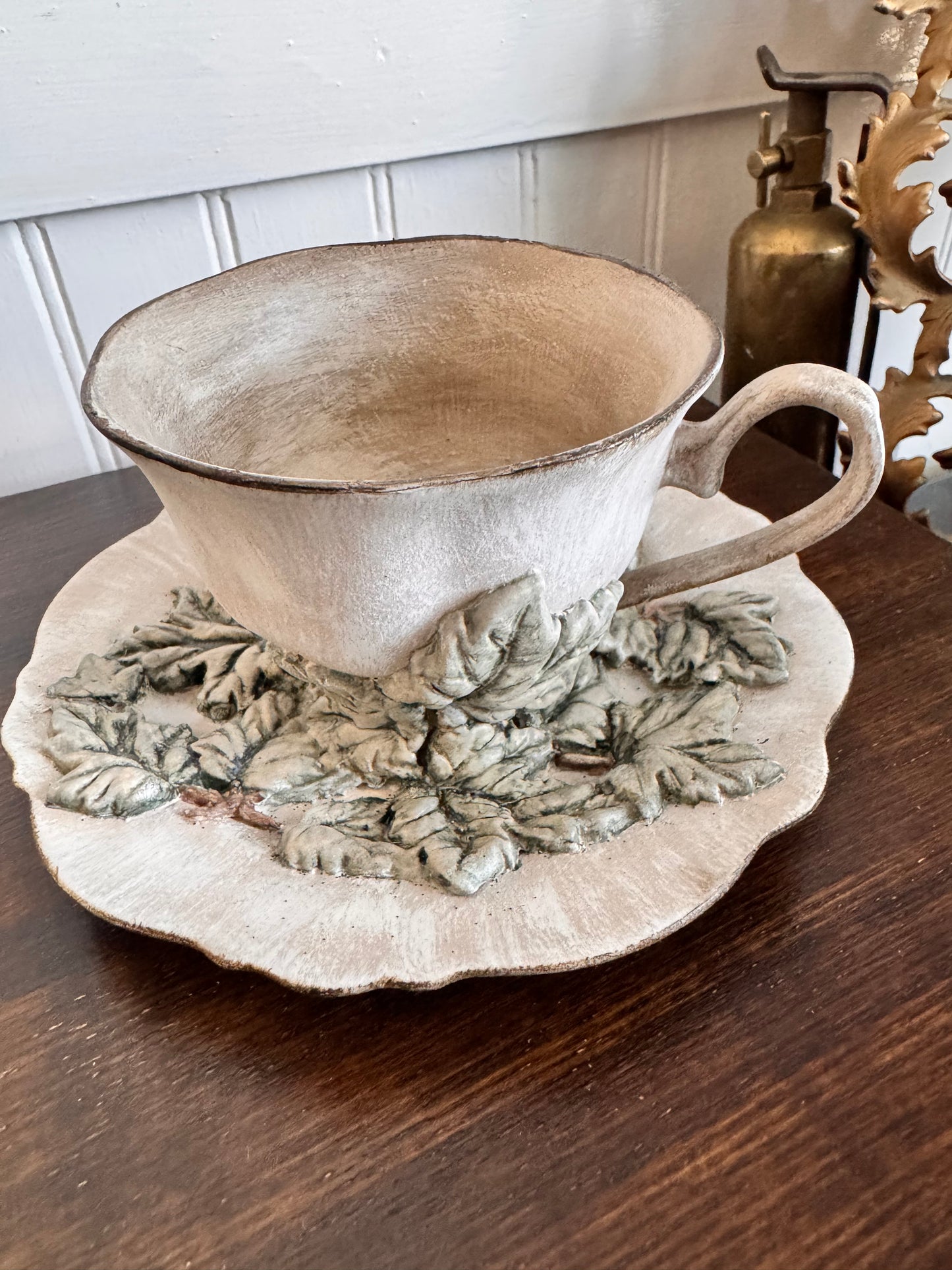 Repurposed Tea Cup and Saucer