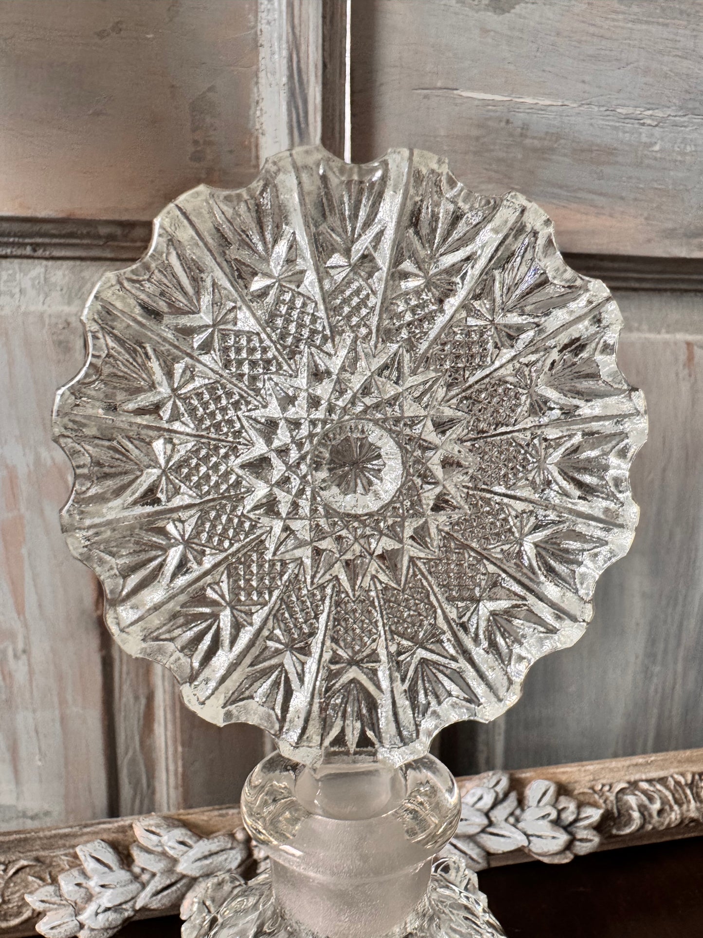 Pressed Glass Perfume Bottle