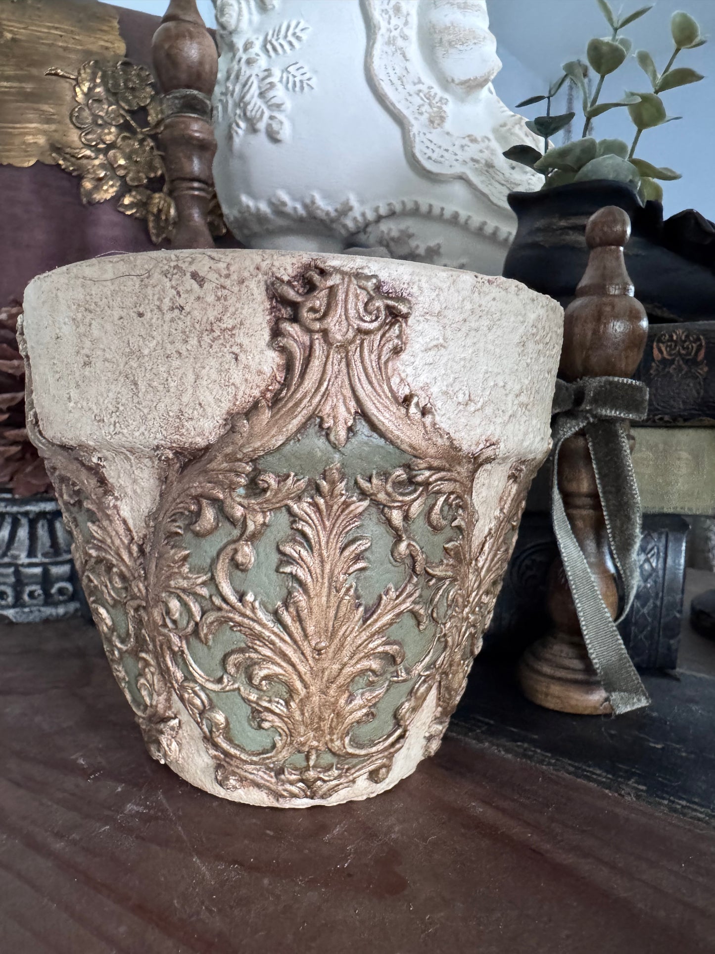 Hand Painted Terracotta Pot