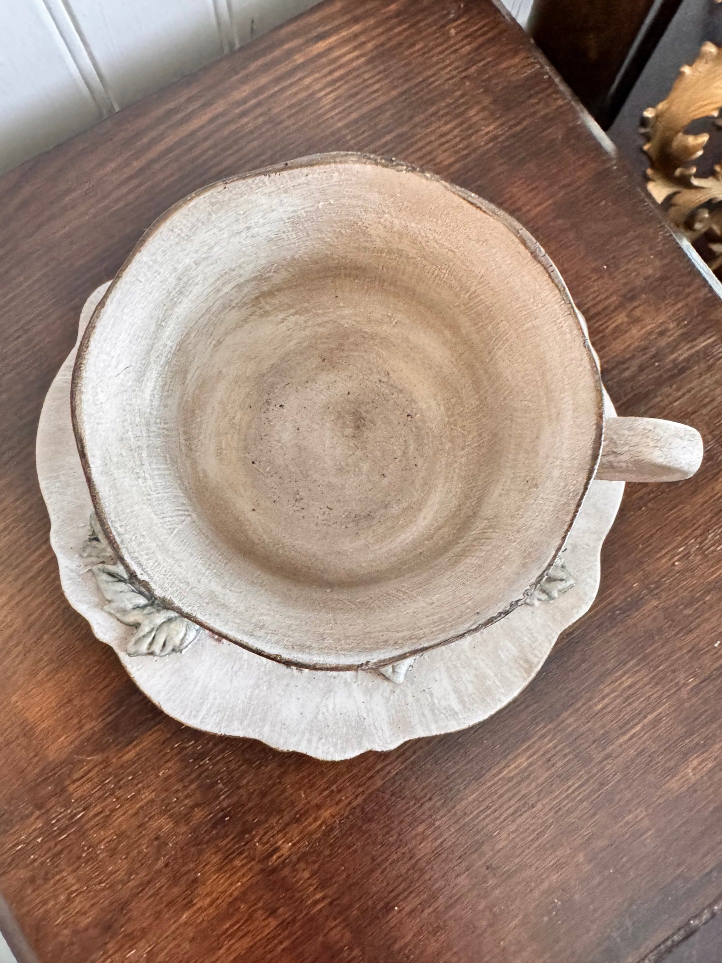 Repurposed Tea Cup and Saucer