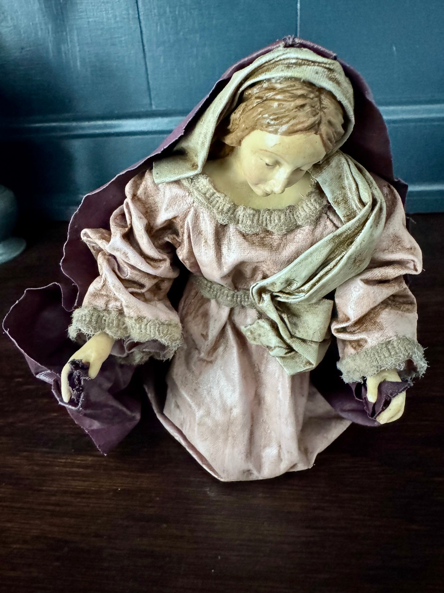Hand Painted Romantic Madonna Figure