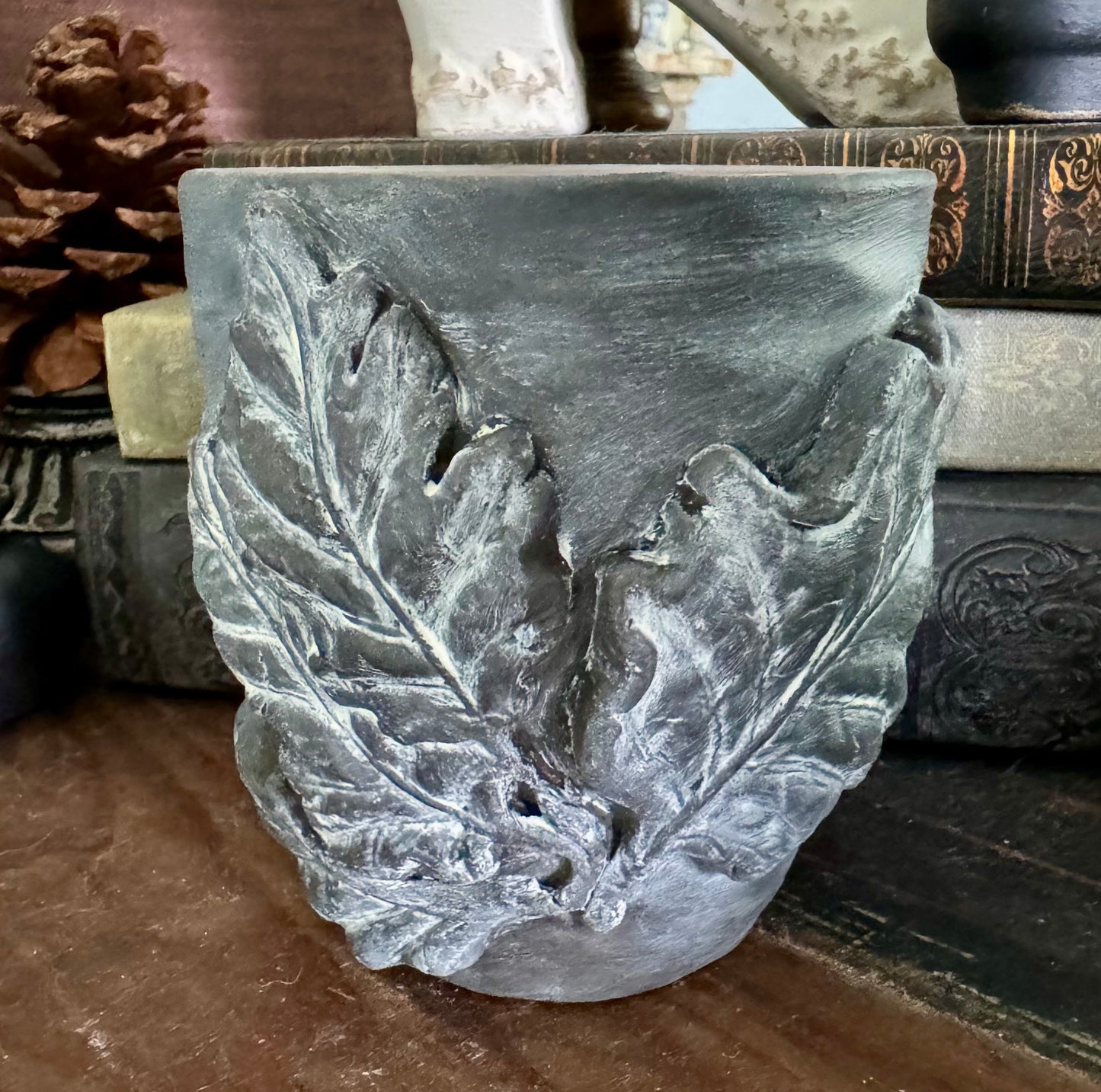 Ceramic Oak Leaf Planter