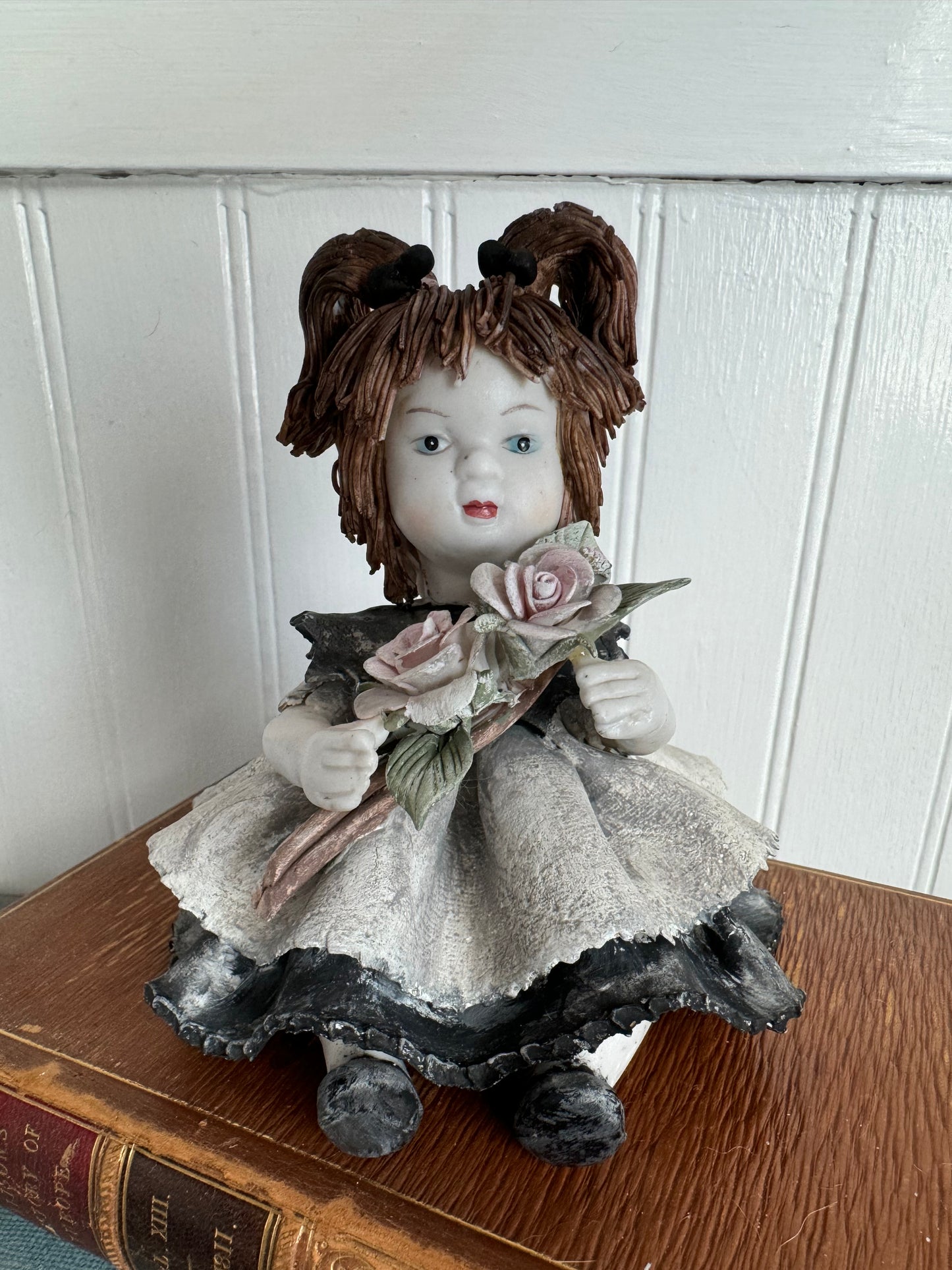 Ceramic Girl w/ Flowers