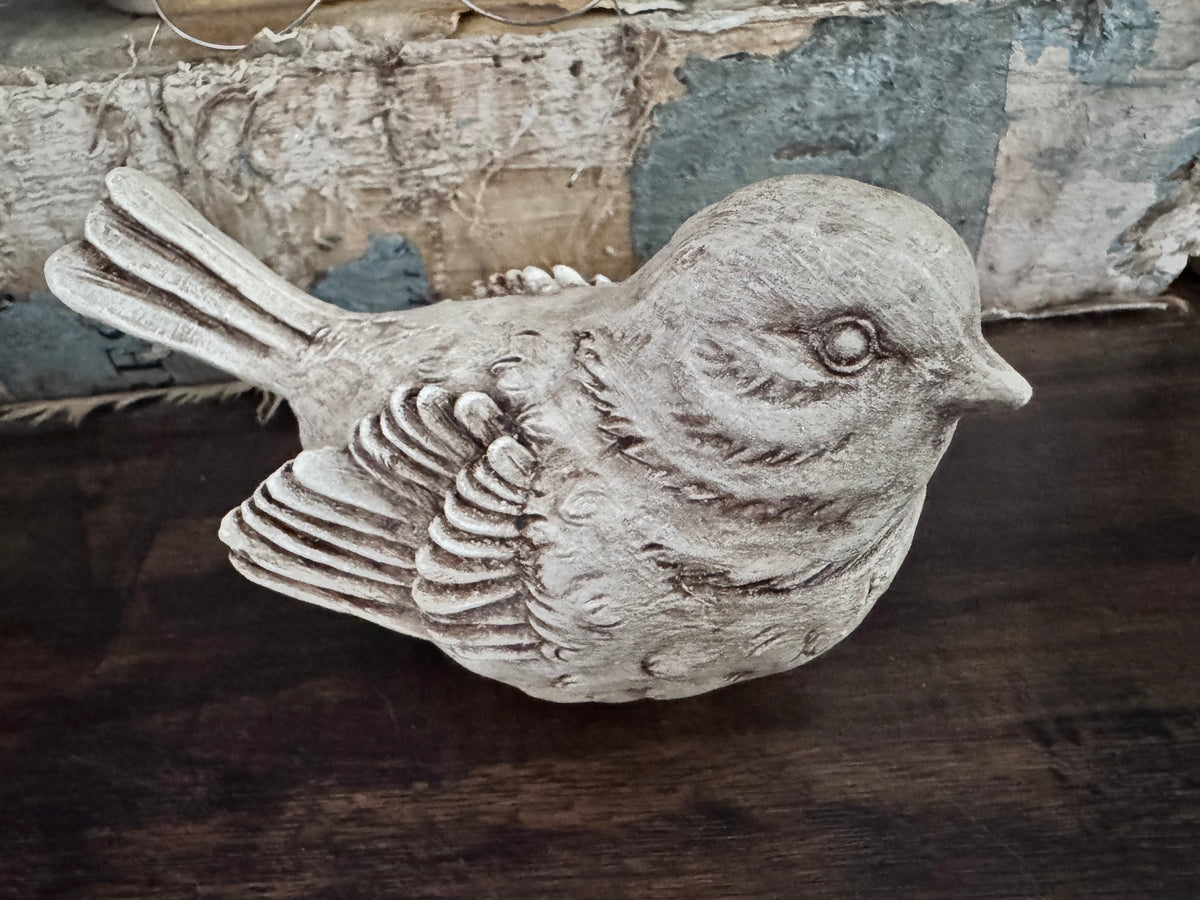 Hand Painted Resin Bird Figurines – Set of 2