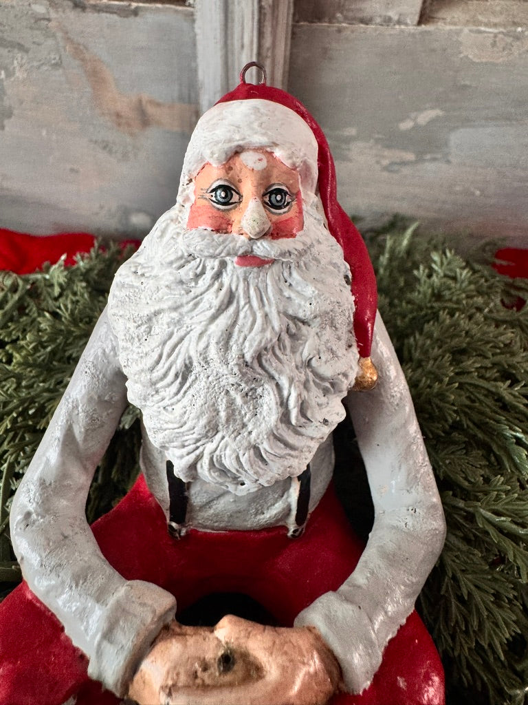 Hand-Refinished Santa Sitter