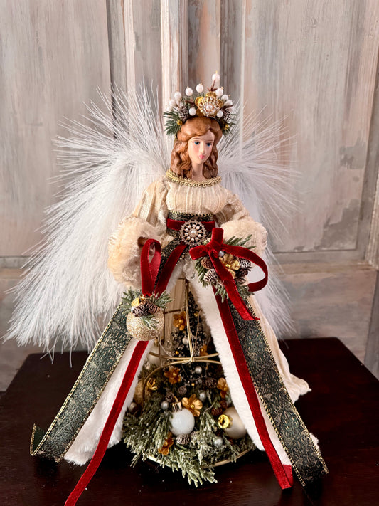 Illuminated Christmas Angel with Hidden Winter Wonderland | One-of-a-Kind Holiday Decor